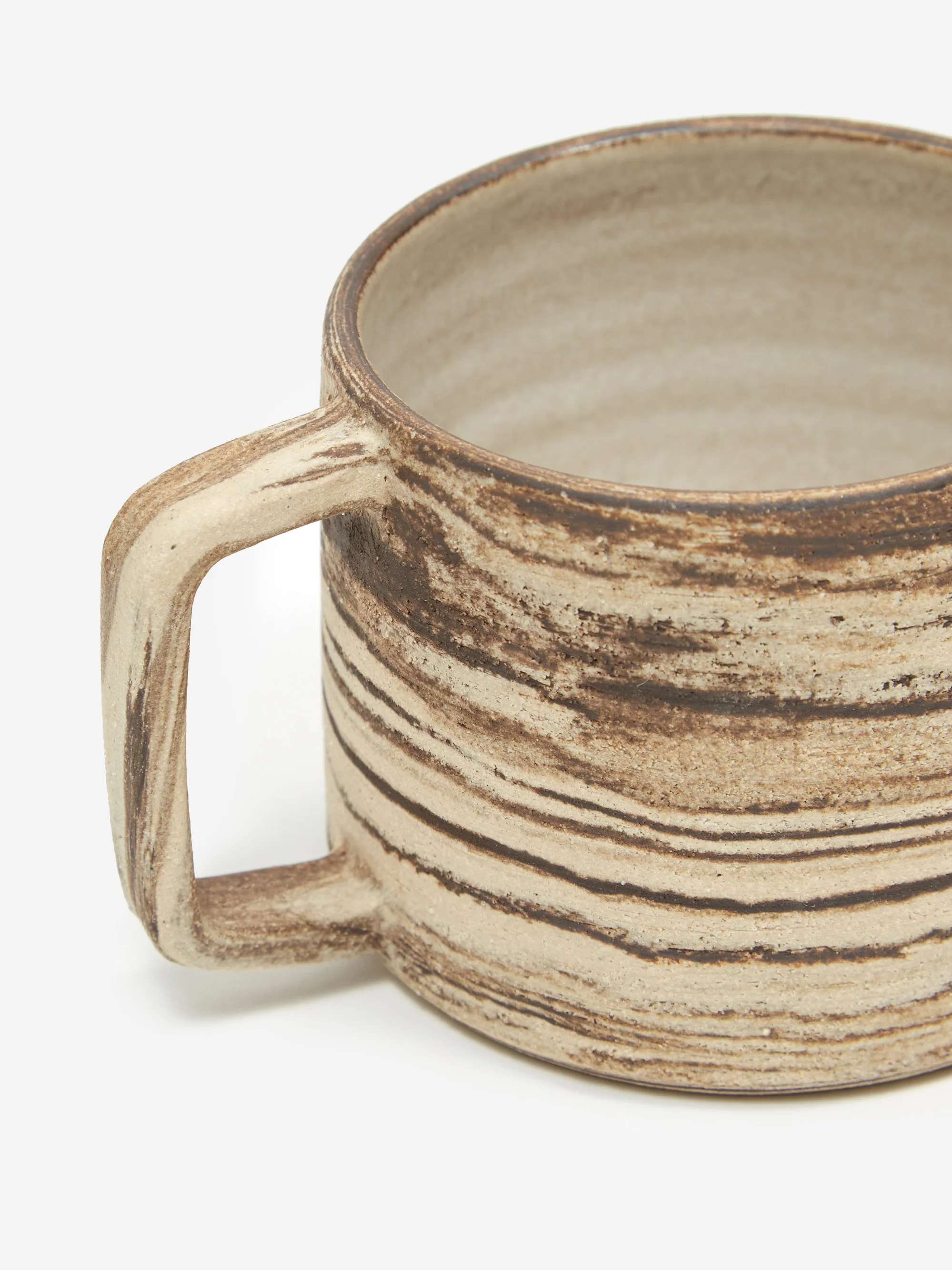 Stick Ceramics Handmade Marbled Mug - Brown - Image 2