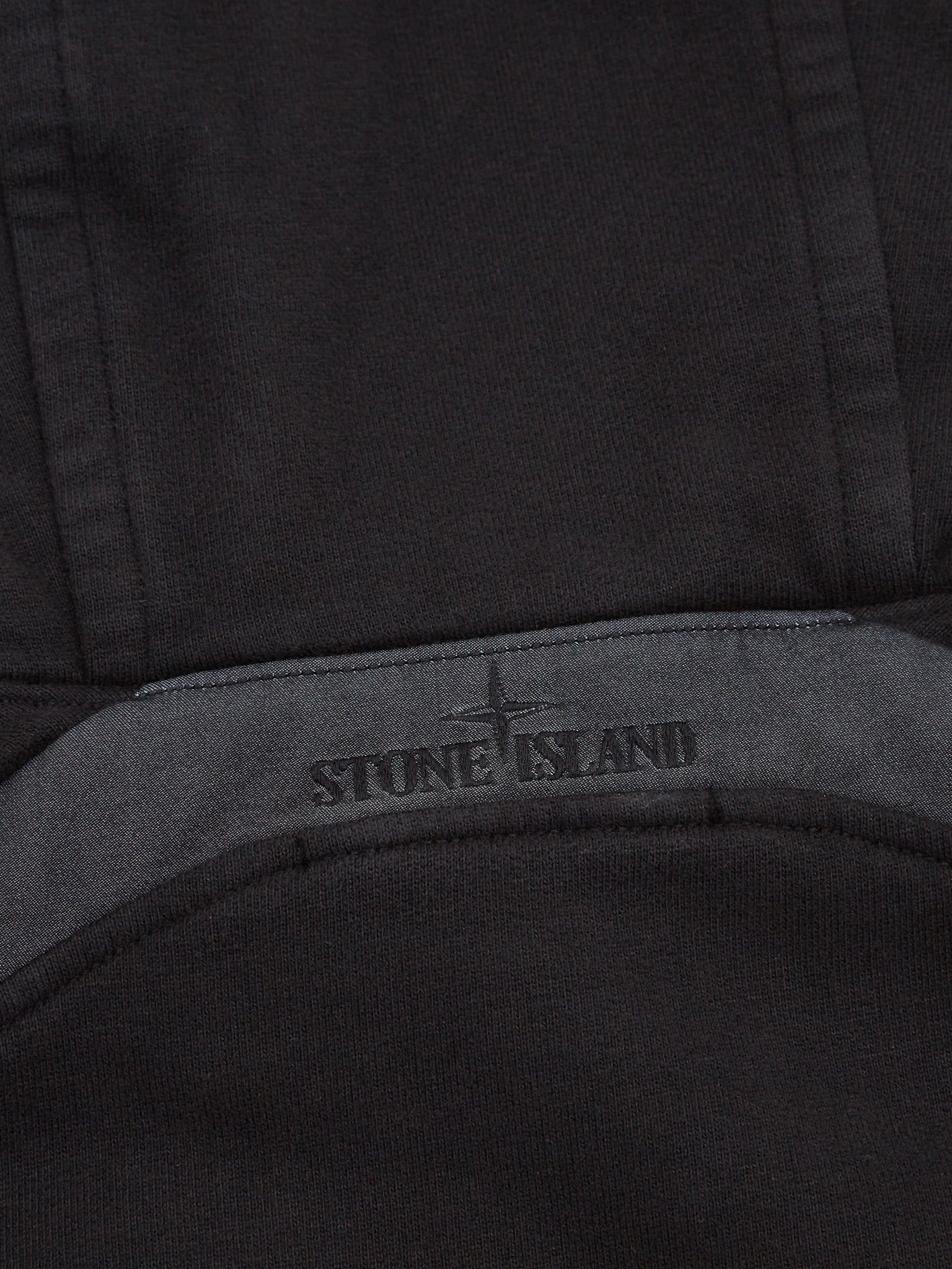 Stone Island Brushed Cotton Fleece Garment Dyed Hooded Sweatshirt - Black - Image 7