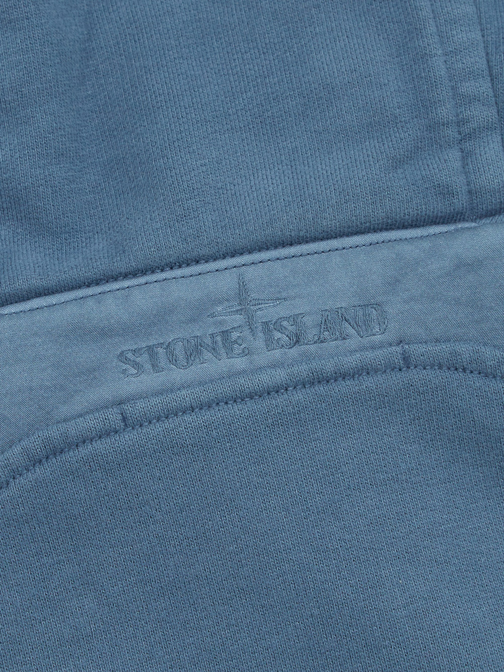 Stone Island Brushed Cotton Fleece Garment Dyed Hooded Sweatshirt - Dark Blue - Image 5