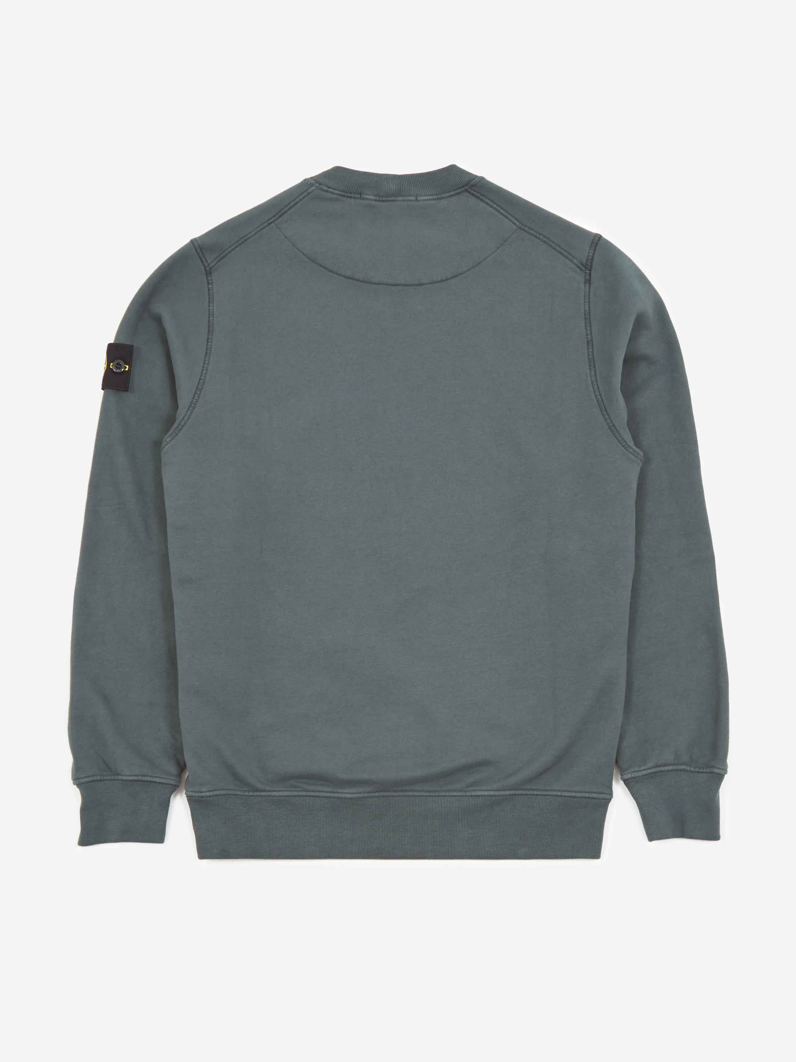 Stone Island Brushed Cotton Fleece Garment Dyed Sweatshirt - Petrol - Image 4