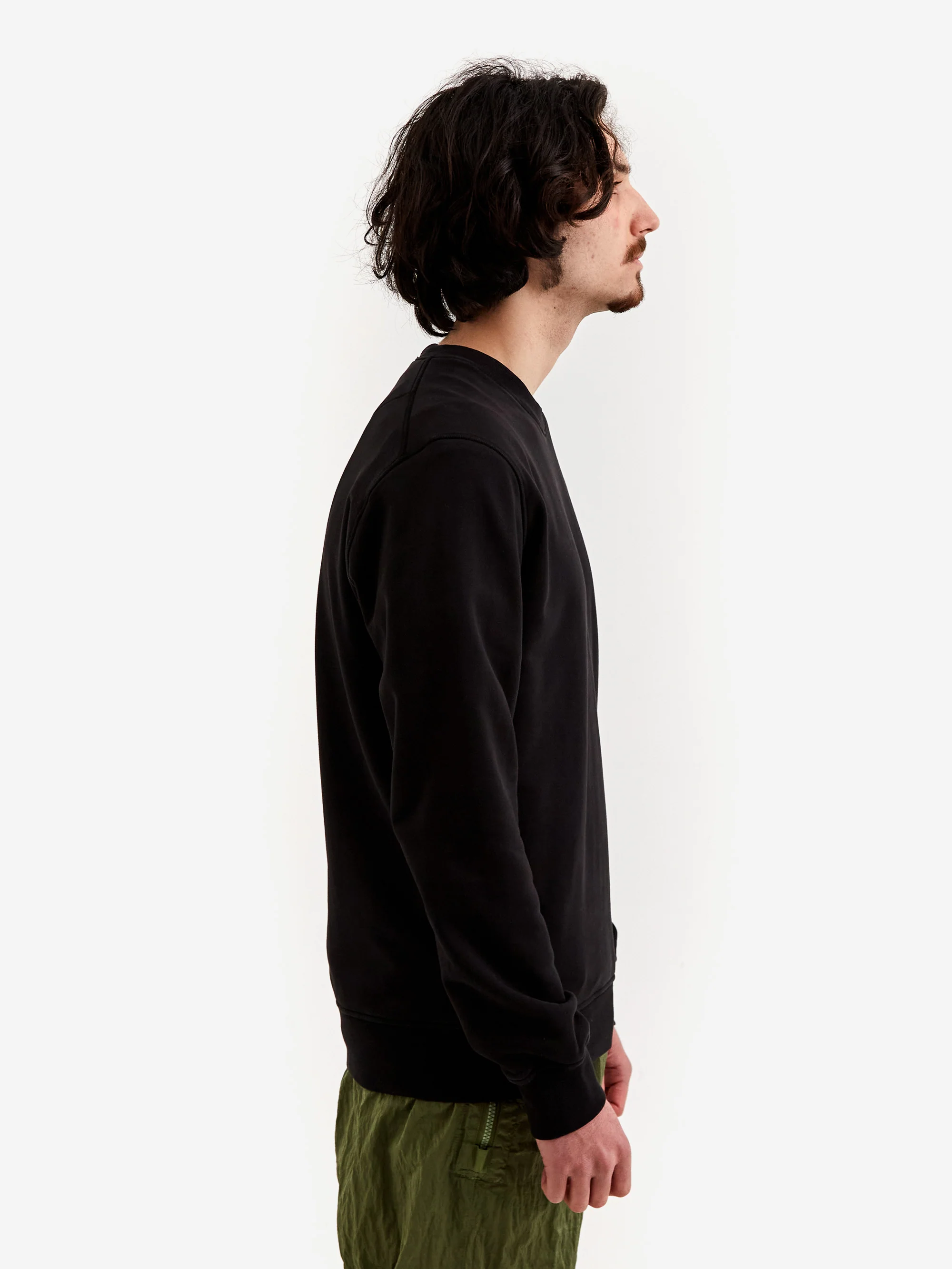 Stone Island Crewneck LS Sweatshirt - Black - Image 7