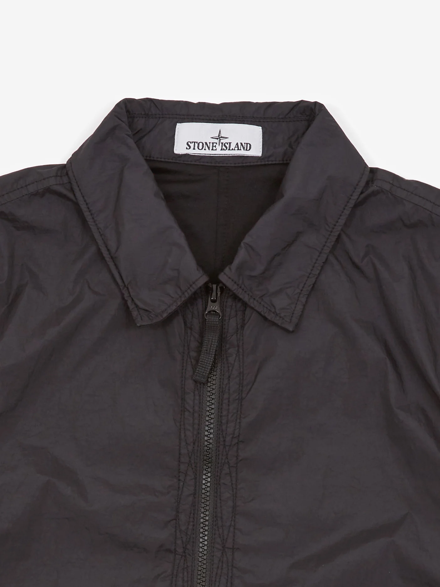 Stone Island Garment Dyed Crinkle Reps R-NY Down Overshirt - Black - Image 2