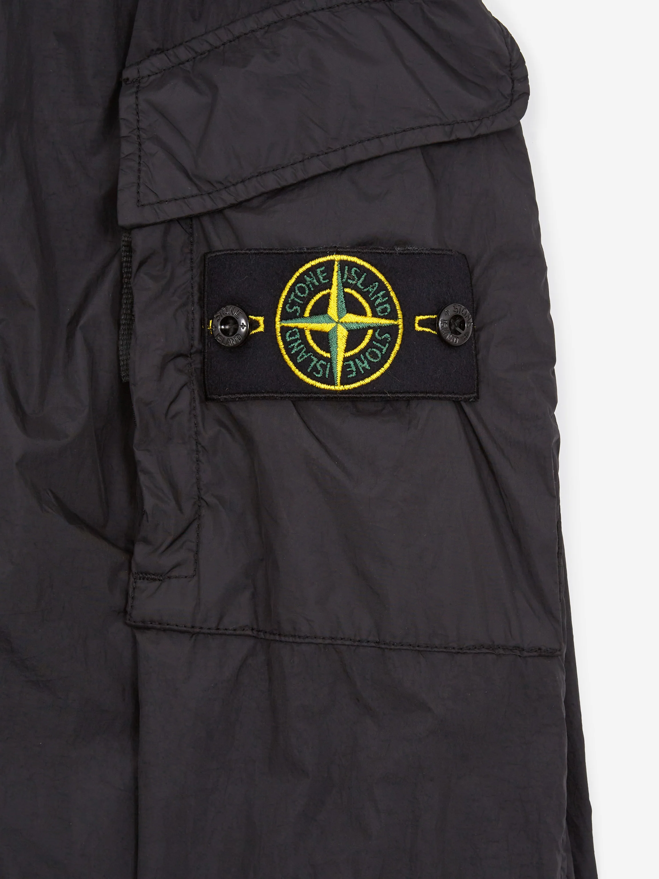 Stone Island Garment Dyed Crinkle Reps R-NY Down Overshirt - Black - Image 3