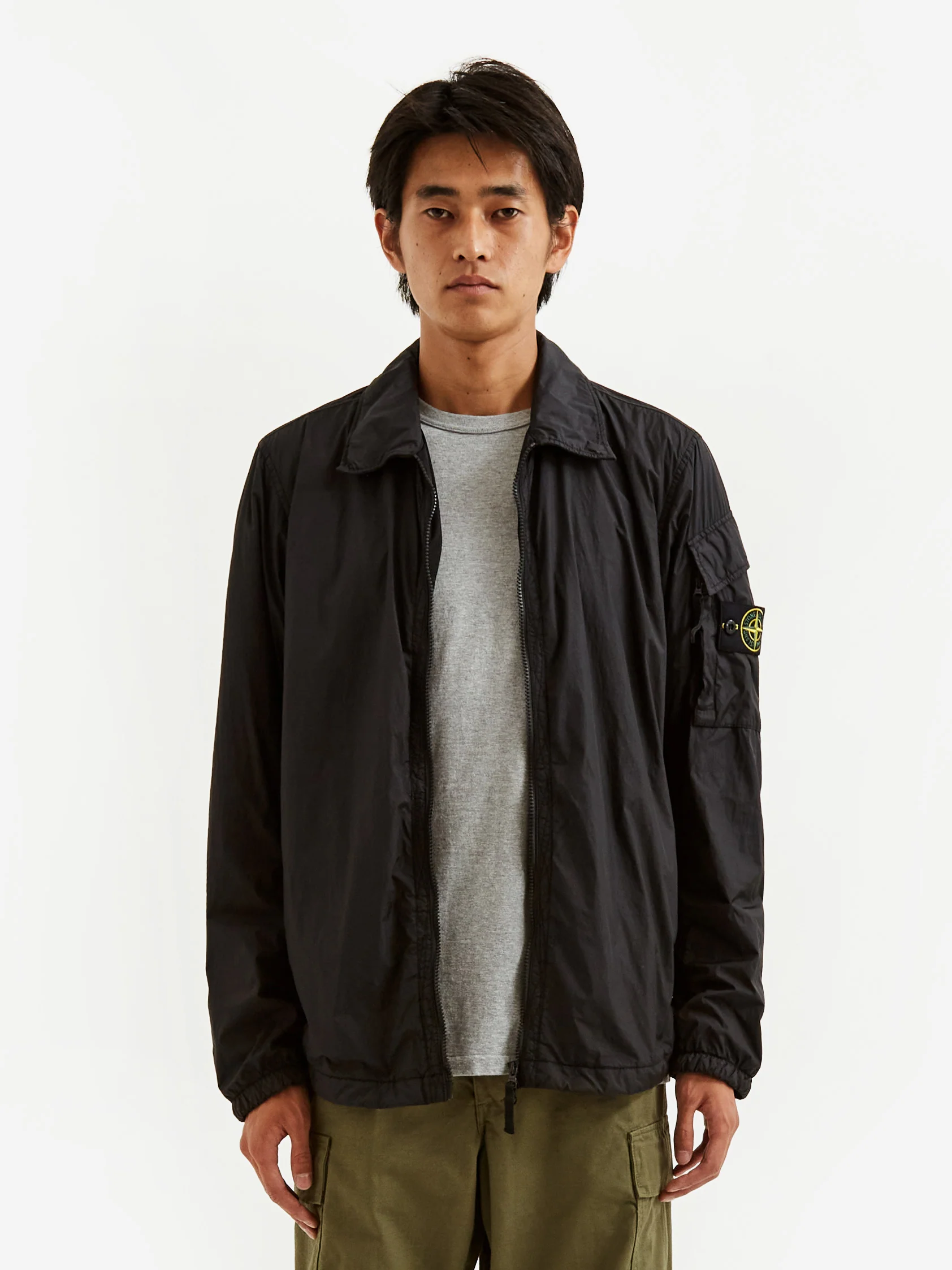 Stone Island Garment Dyed Crinkle Reps R-NY Down Overshirt - Black - Image 6