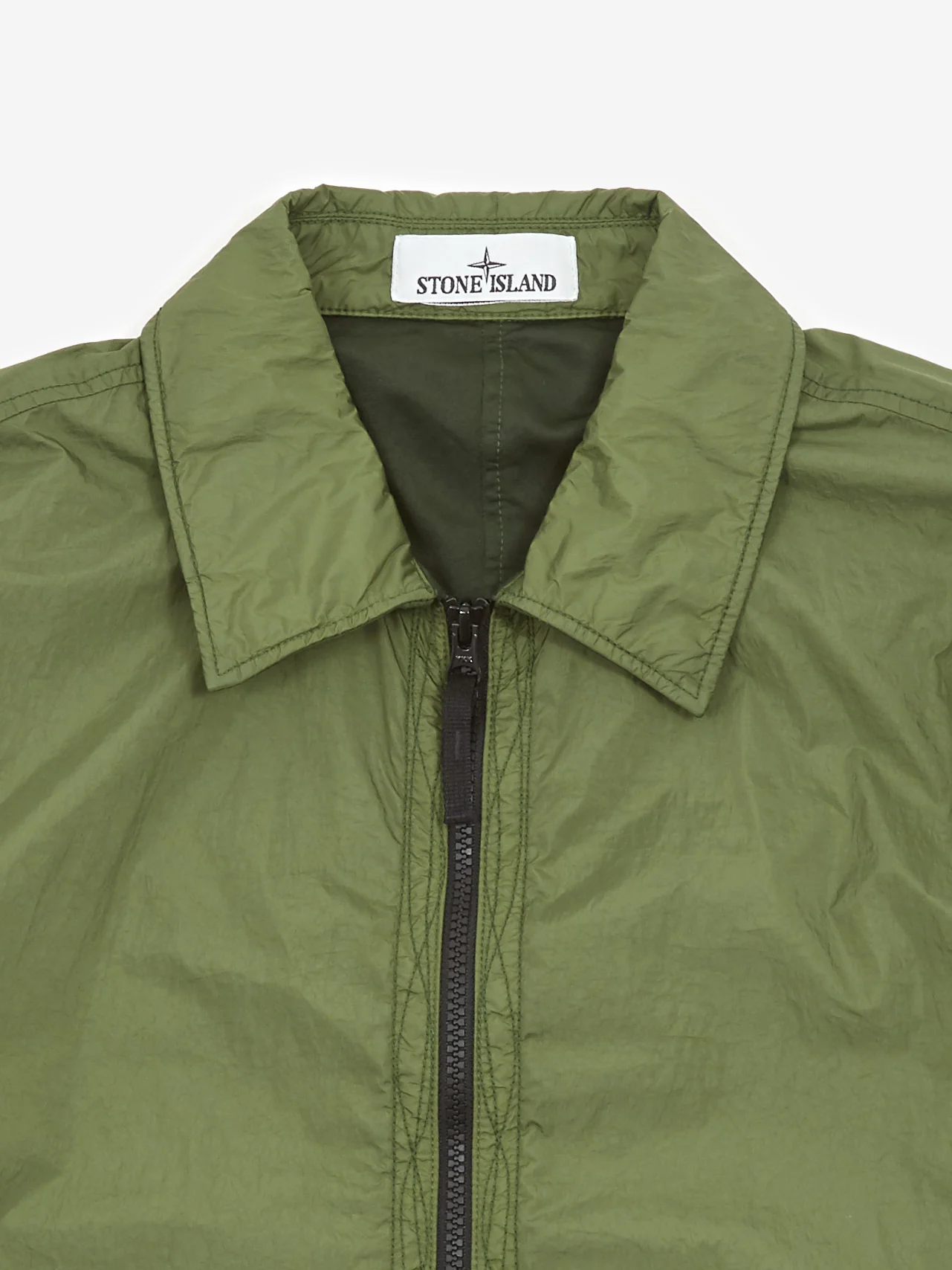 Stone Island Garment Dyed Crinkle Reps R-NY Down Overshirt - Olive - Image 2
