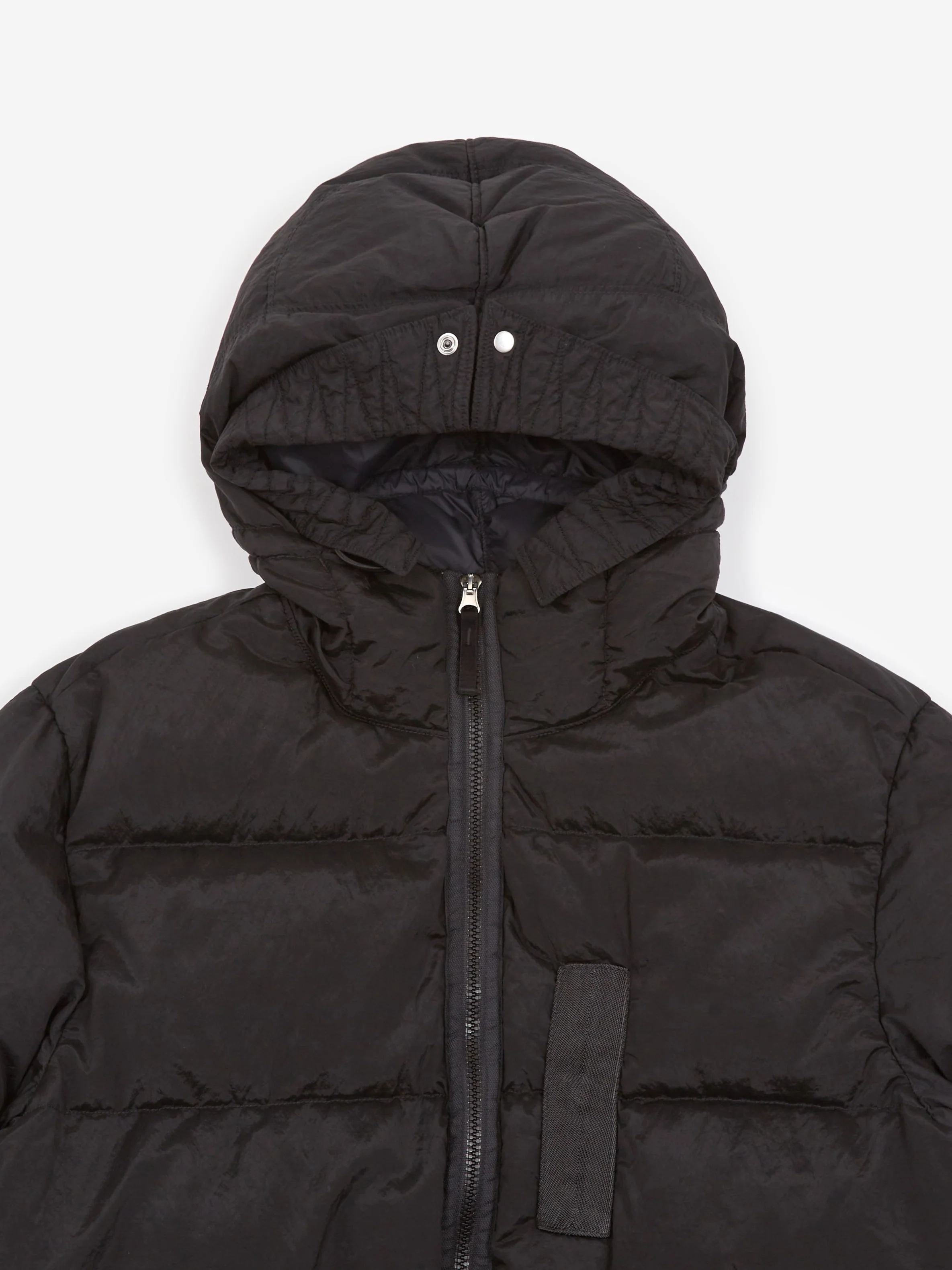 Stone Island Garment Dyed Hooded Down Jacket - Black - Image 2
