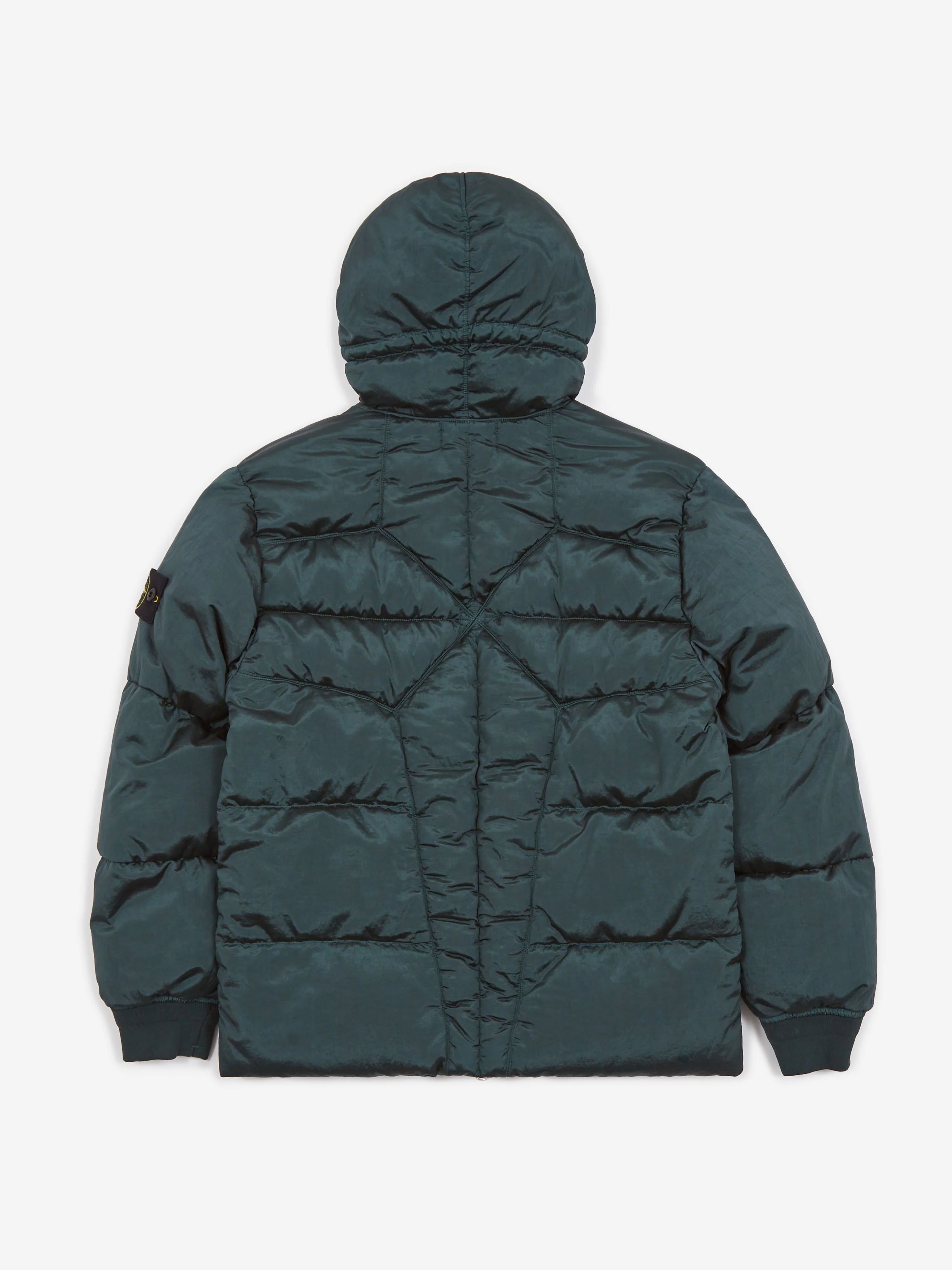 Stone Island Garment Dyed Hooded Down Jacket - Petrol - Image 8
