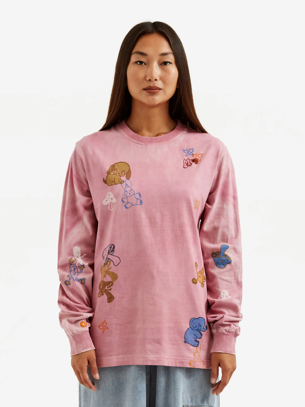 Story MFG Grateful Longsleeve Tee - Sappan Pink Scorpio Trip