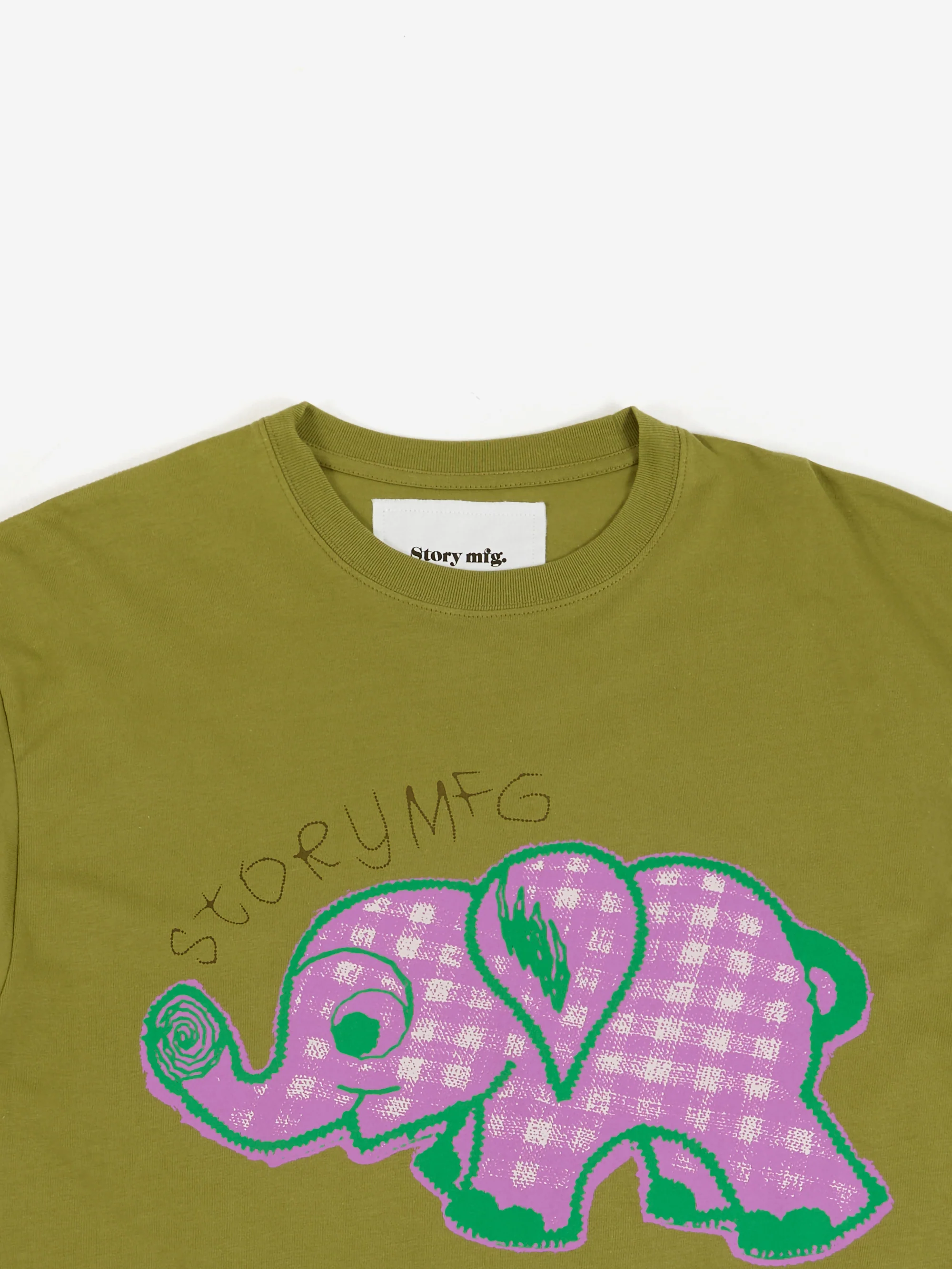 Story mfg. Grateful Short Sleeve T-Shirt - Olive Ele - Image 3