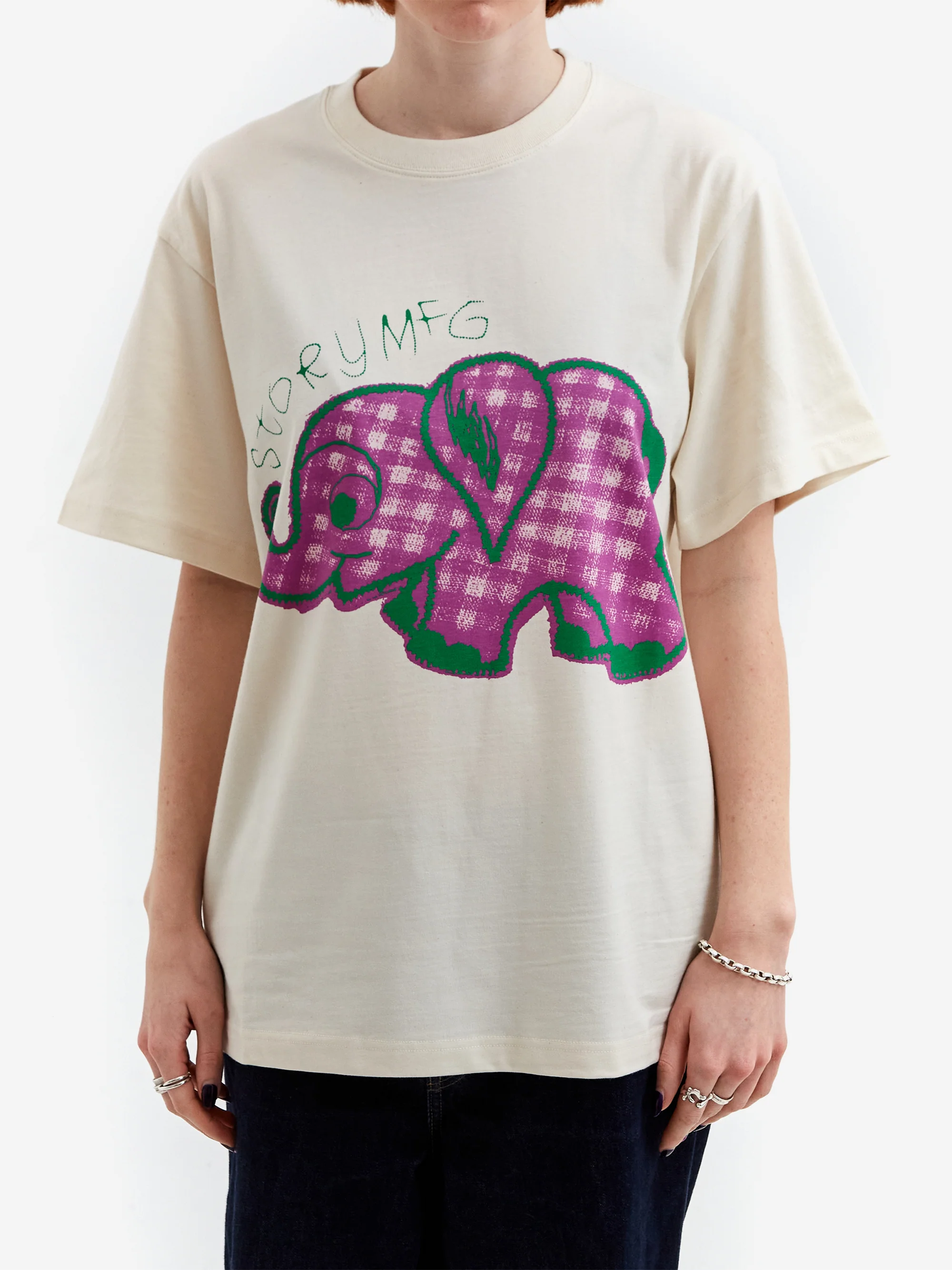 Story mfg. Grateful Short Sleeve T Shirt W - Ecru Ele