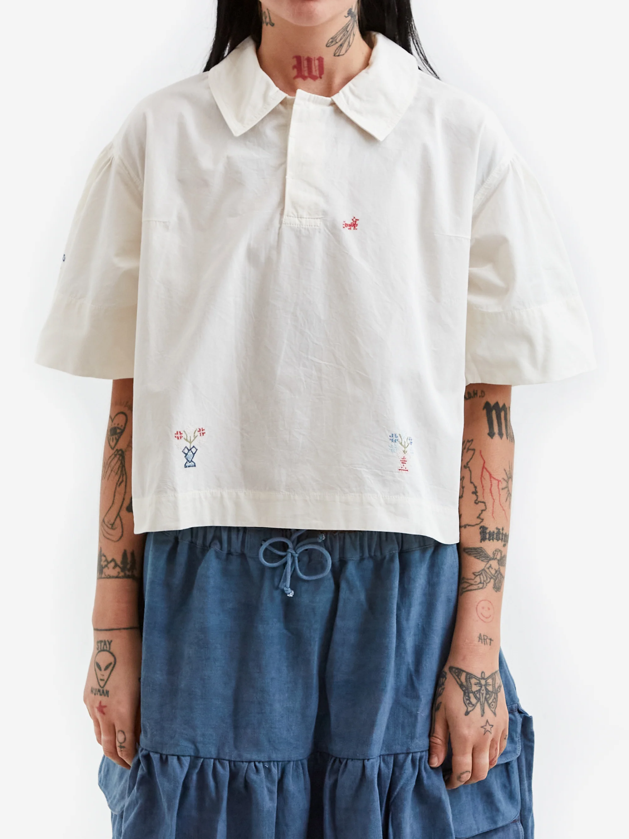 STORY mfg. Maple Blouse - Ecru Bloom Sampler