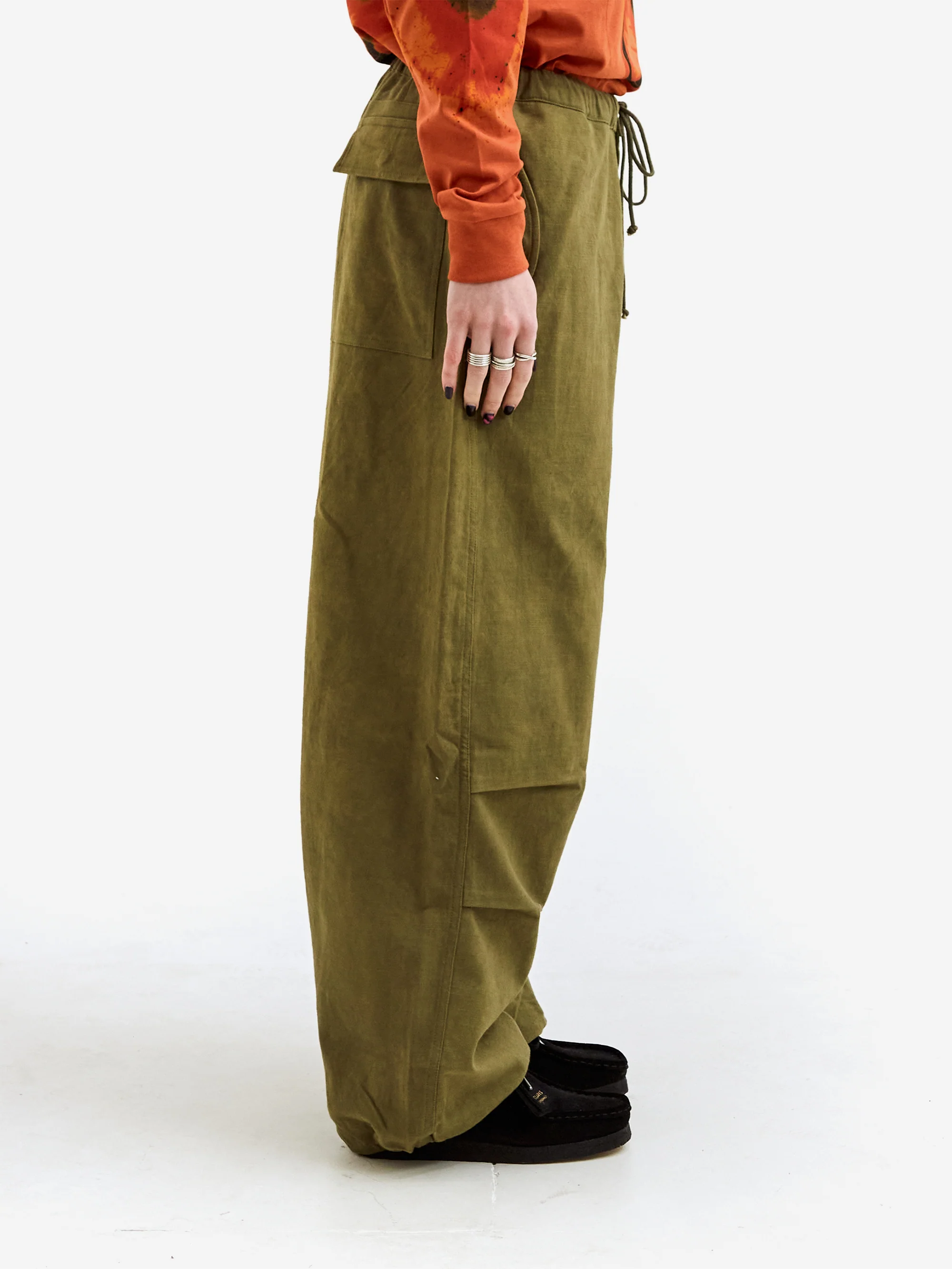Story mfg. Paco Pants - Olive Slub - Image 2