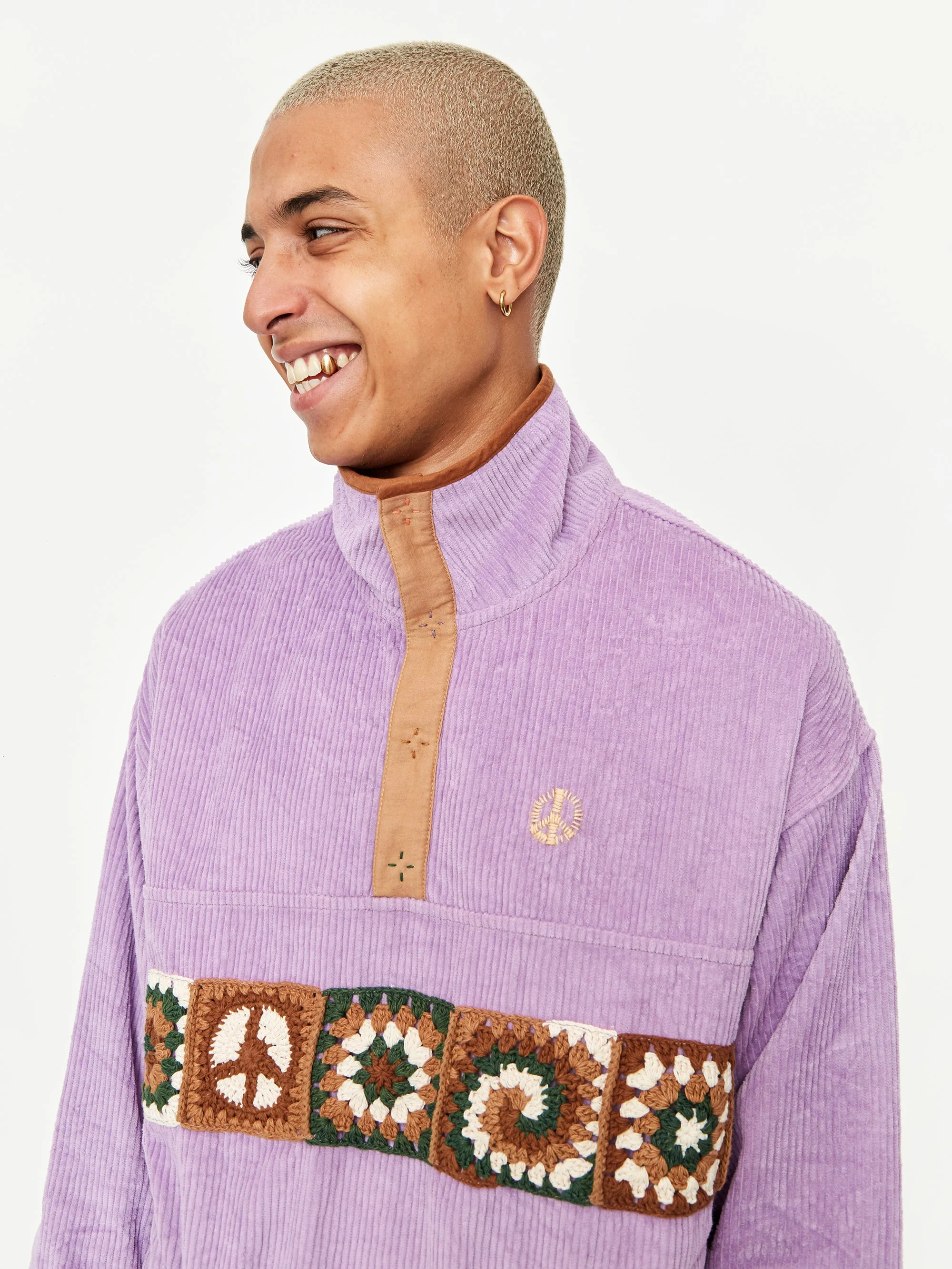 Story MFG Polite Pullover Jacket - Lilac Corduroy - Image 8