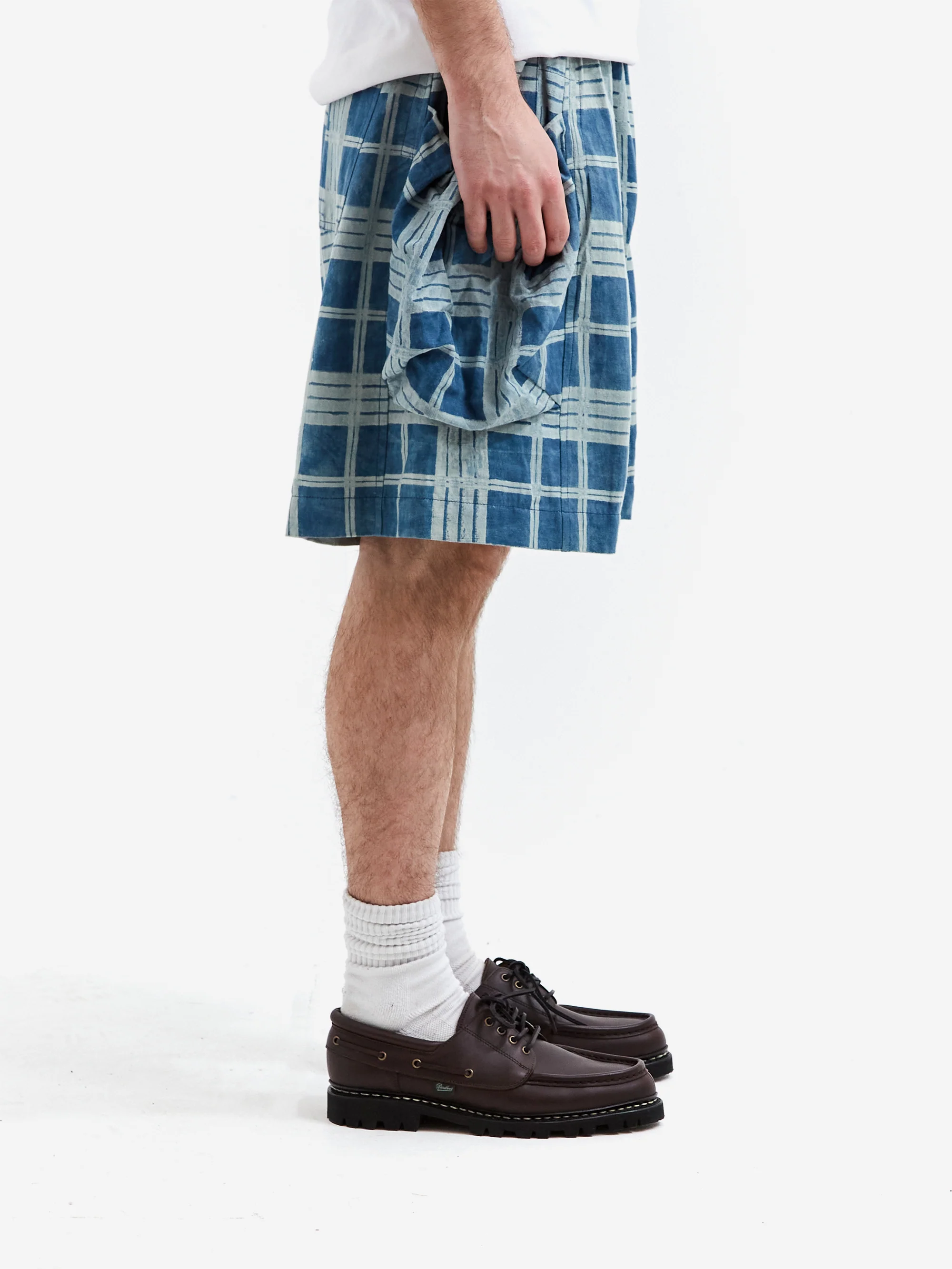 Story mfg. Salt Shorts - Indigo Check - Image 5