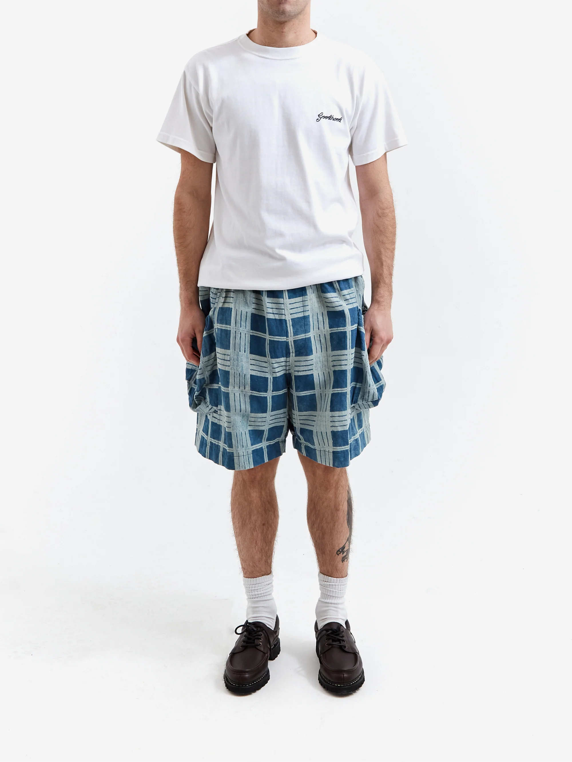 Story mfg. Salt Shorts - Indigo Check - Image 7