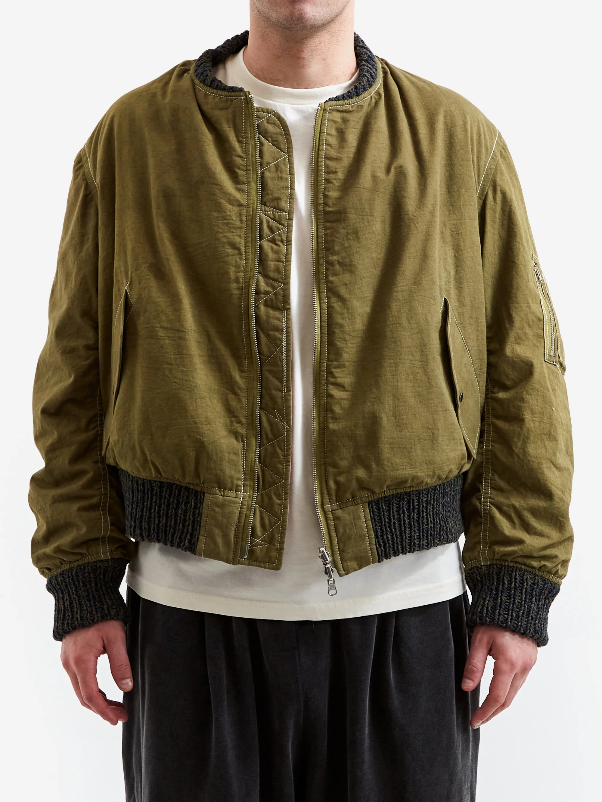 Story mfg. Seed Bomber - Olive Wonky-Wear - Image 2