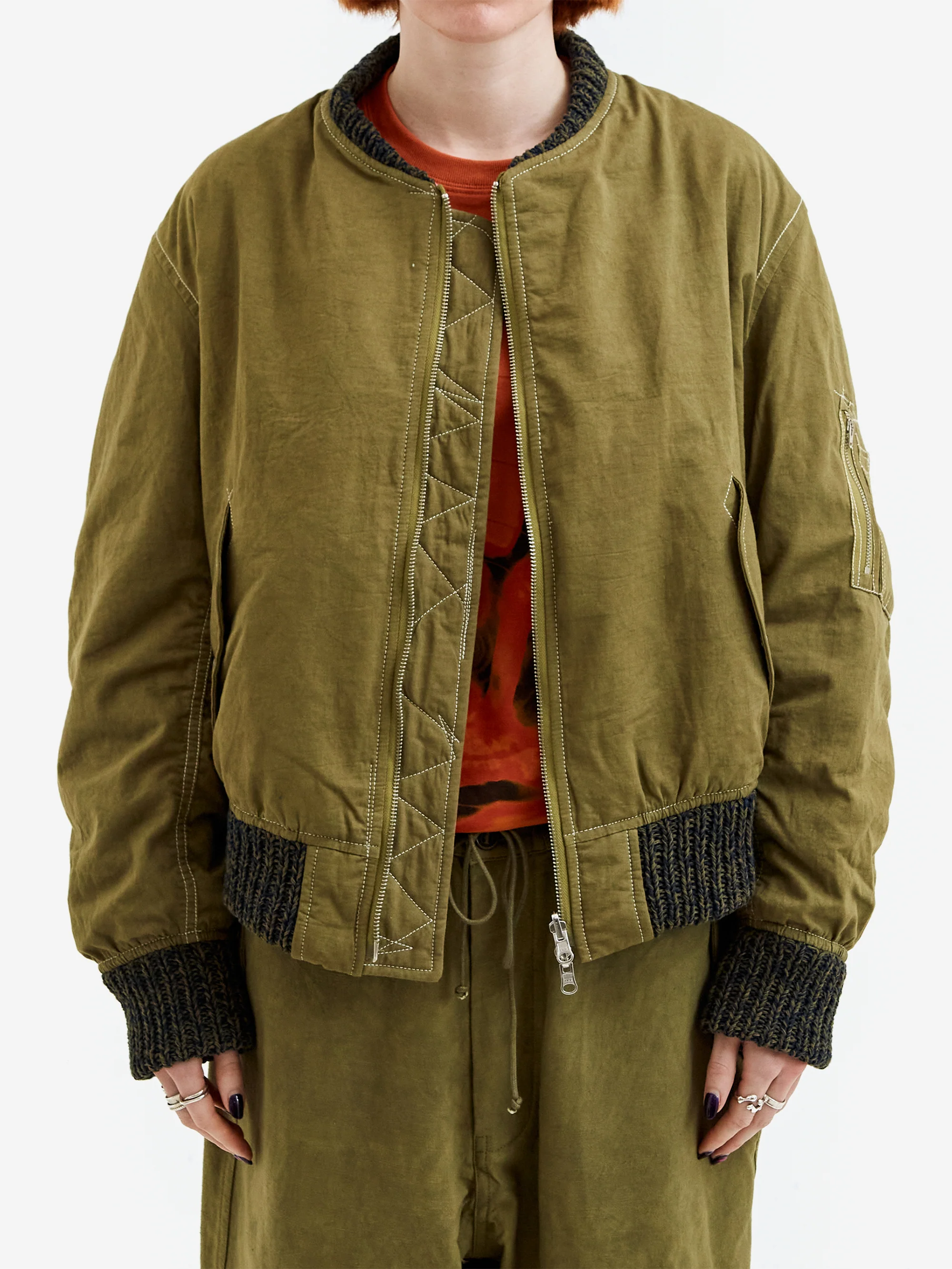 Story mfg. Seed Bomber W - Olive Wonky-Wear - Image 7