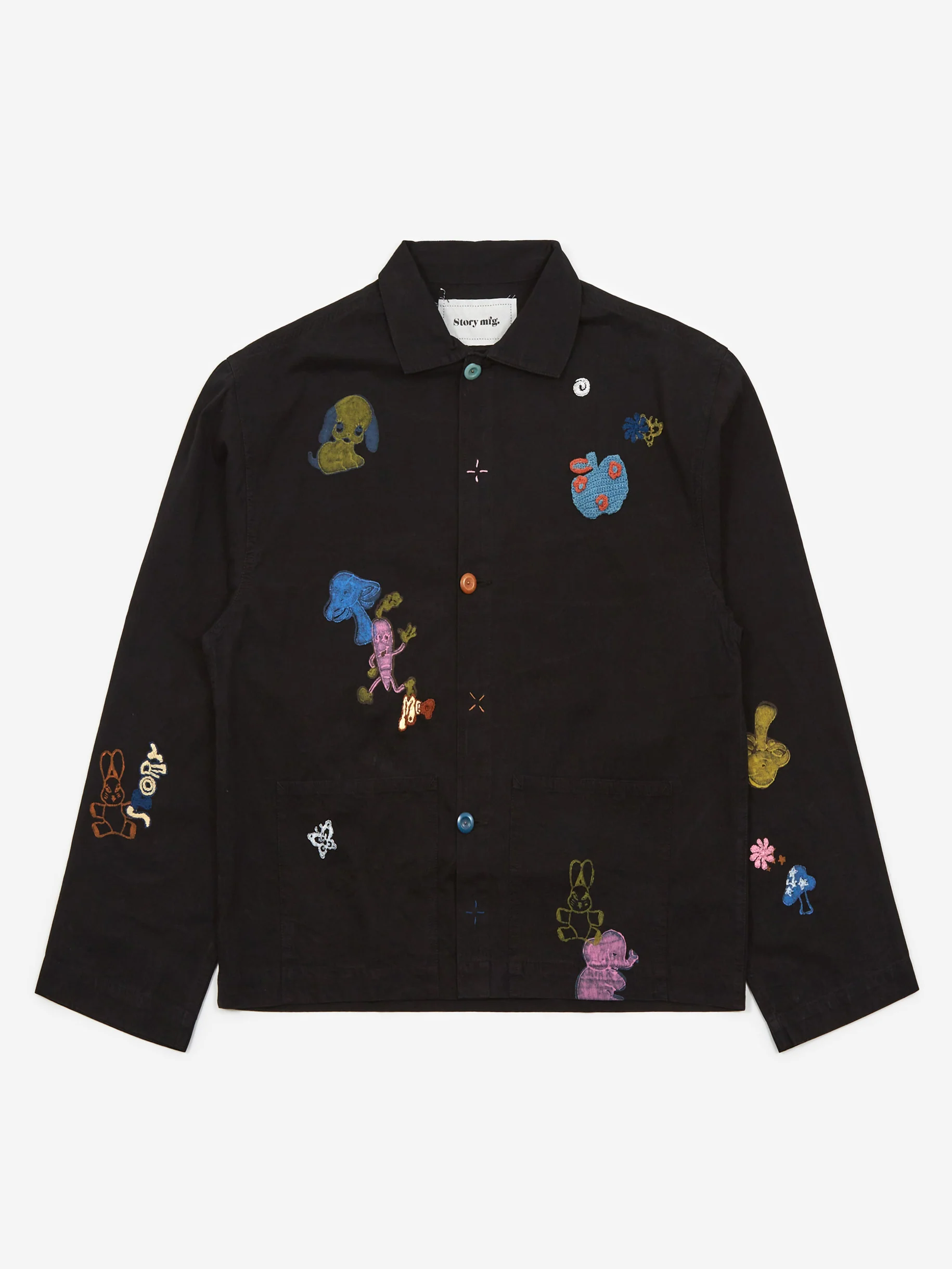 Story MFG SOT Jacket - Washed Black Scorpio Trip