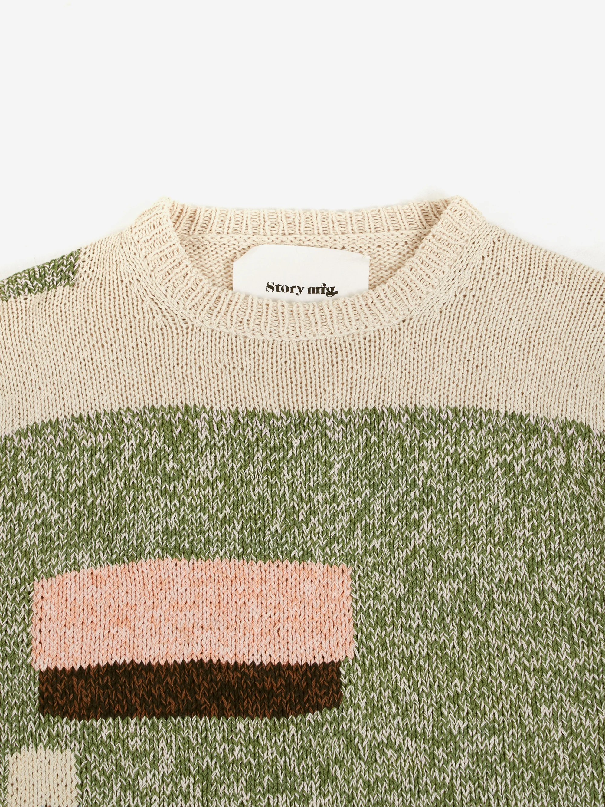 Story mfg. Spinning Jumper - Ecru Darn-Knit - Image 5