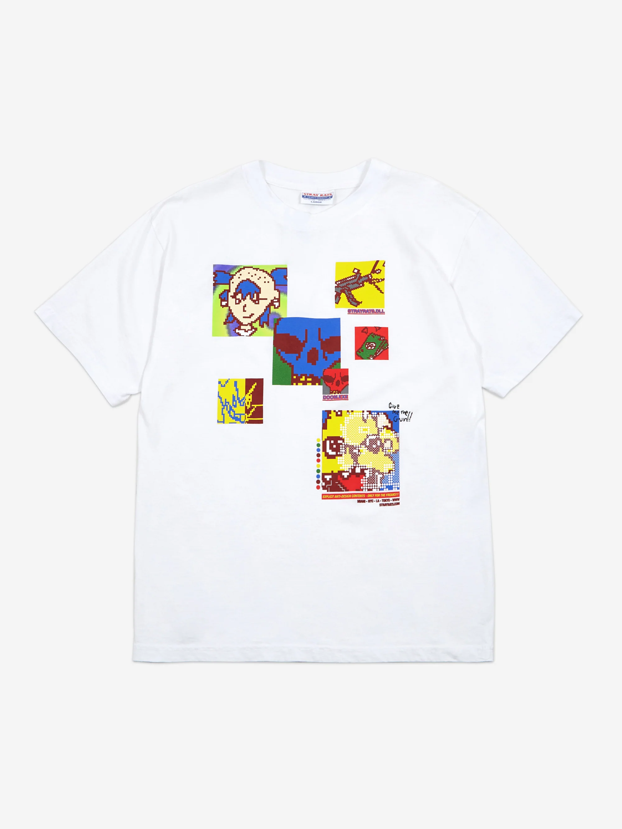 Stray Rats Give Me The Gun T-Shirt - White