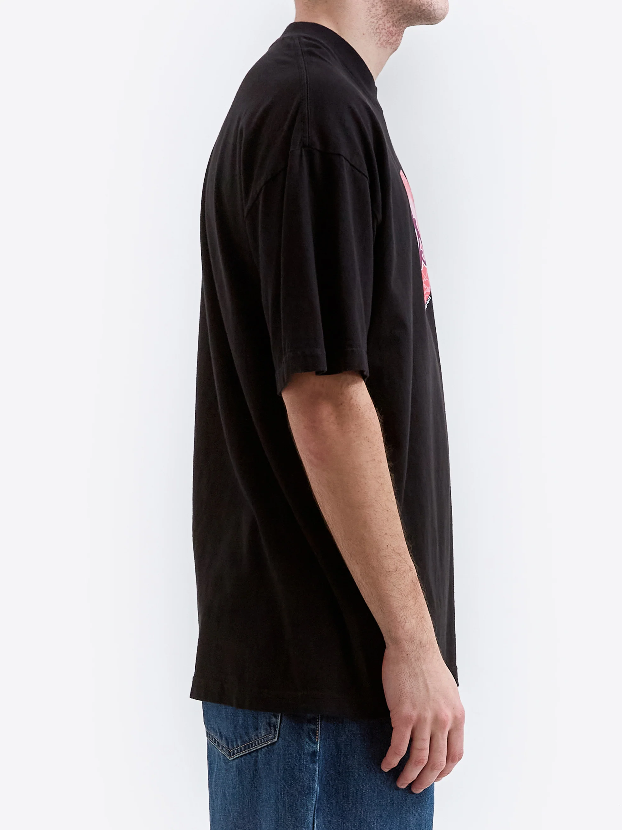 Stray Rats Rat Heart T-Shirt - Black - Image 5