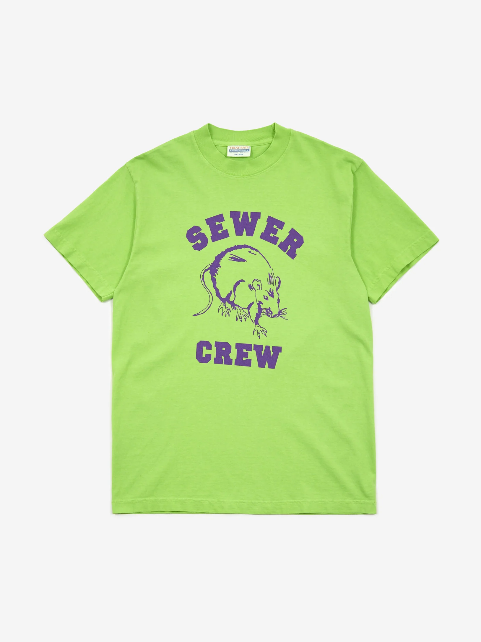 Stray Rats Sewer Crew Shortsleeve T-Shirt - Lime