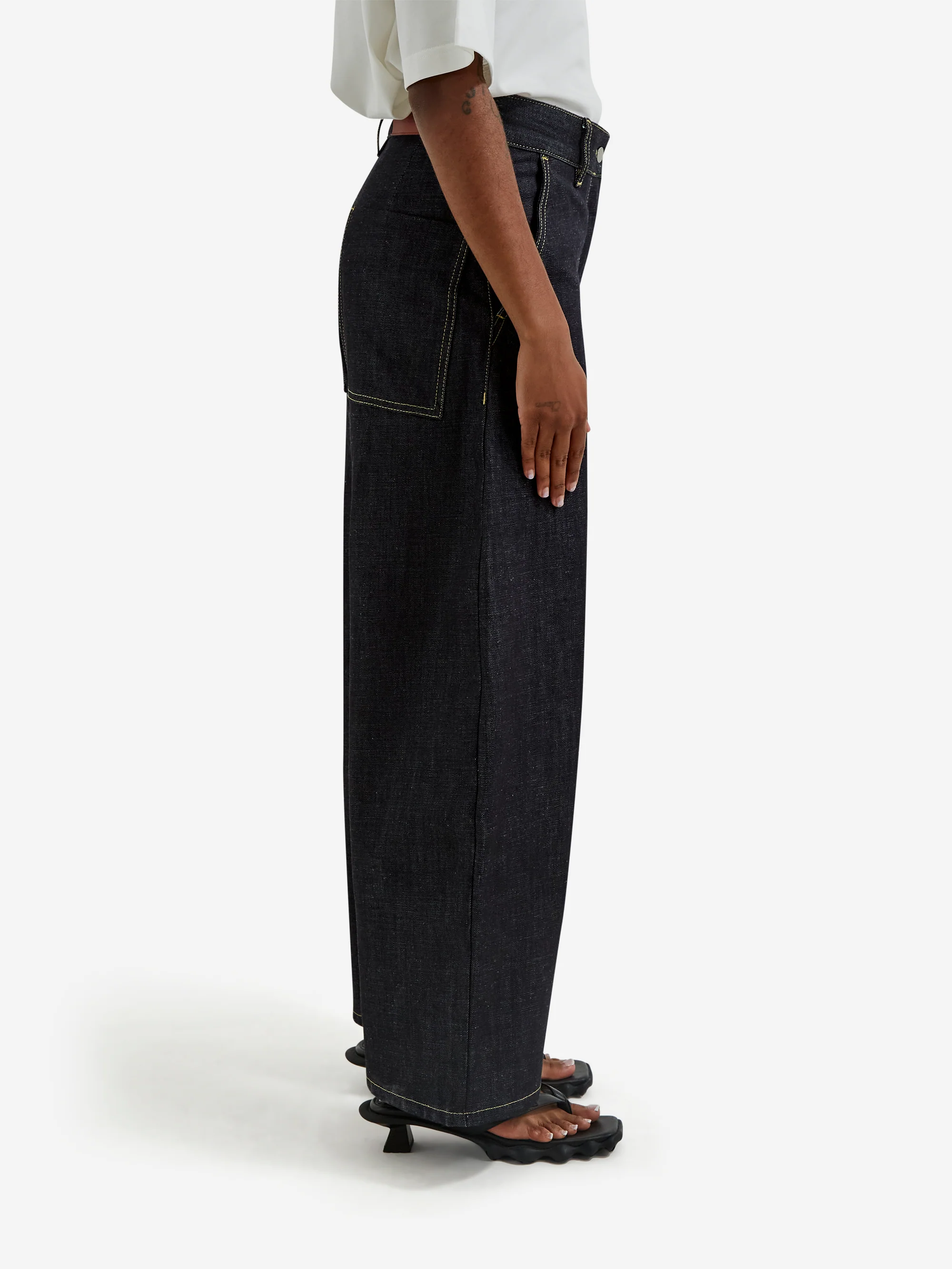 Studio Nicholson Chalco Pant - Raw Indigo - Image 2
