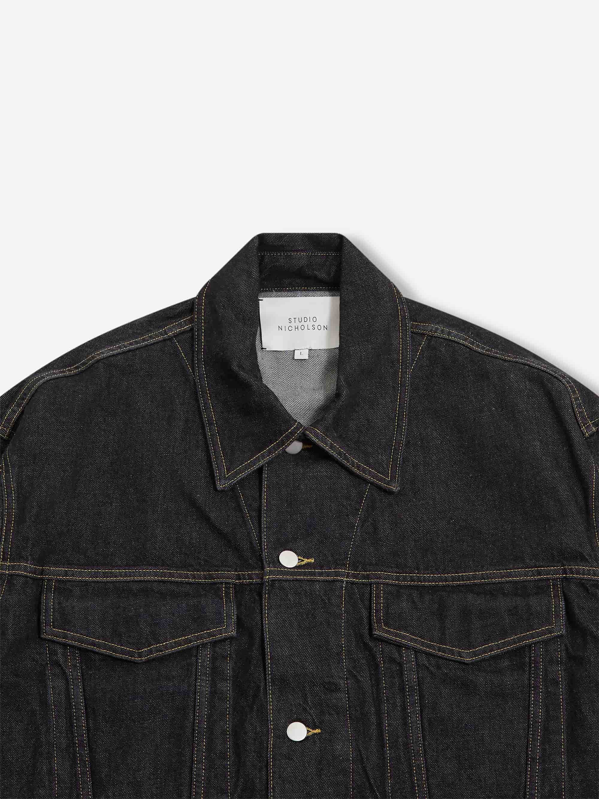Studio Nicholson Stein Classic Denim Jacket - Black - Image 3