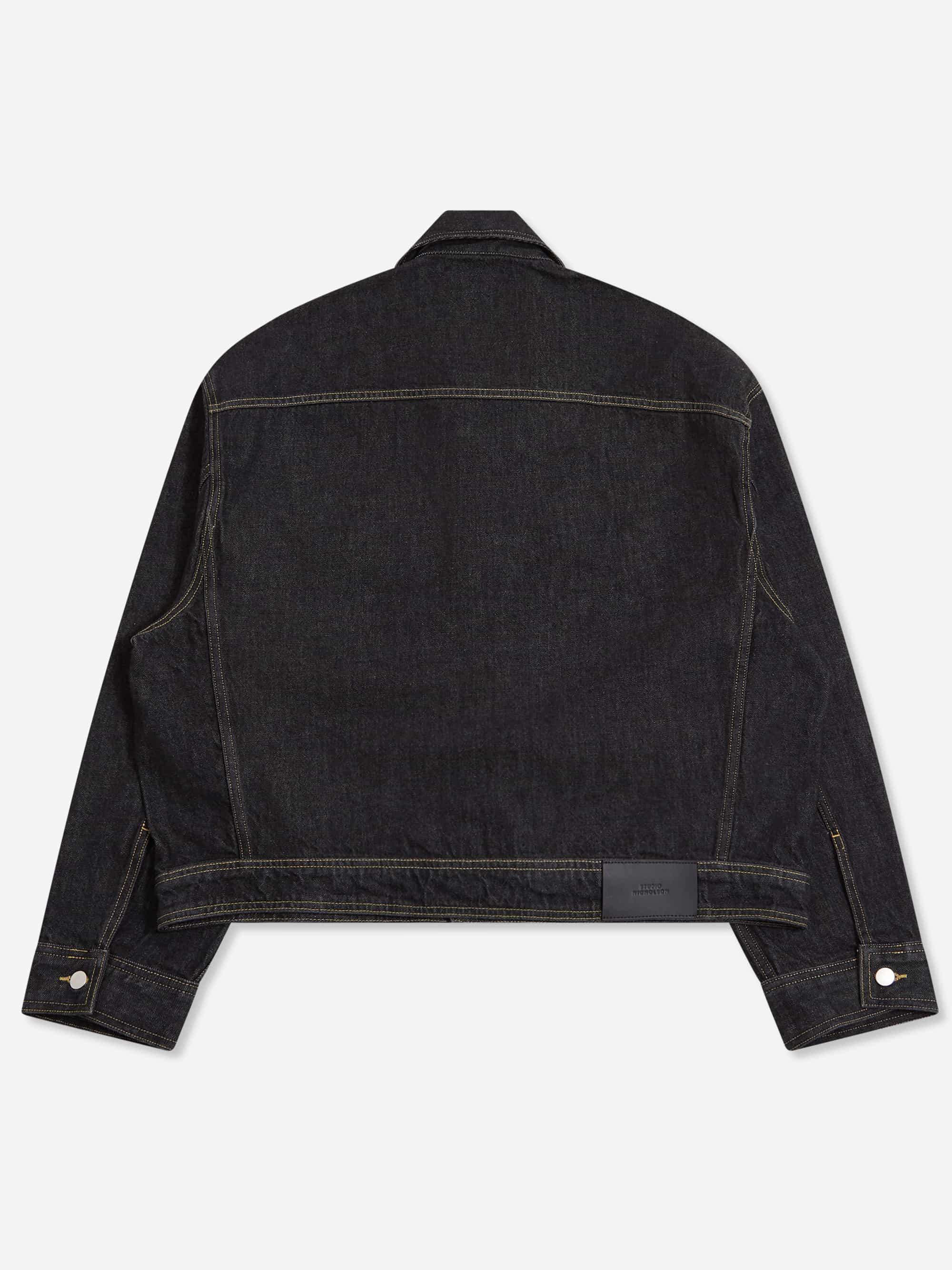 Studio Nicholson Stein Classic Denim Jacket - Black - Image 4