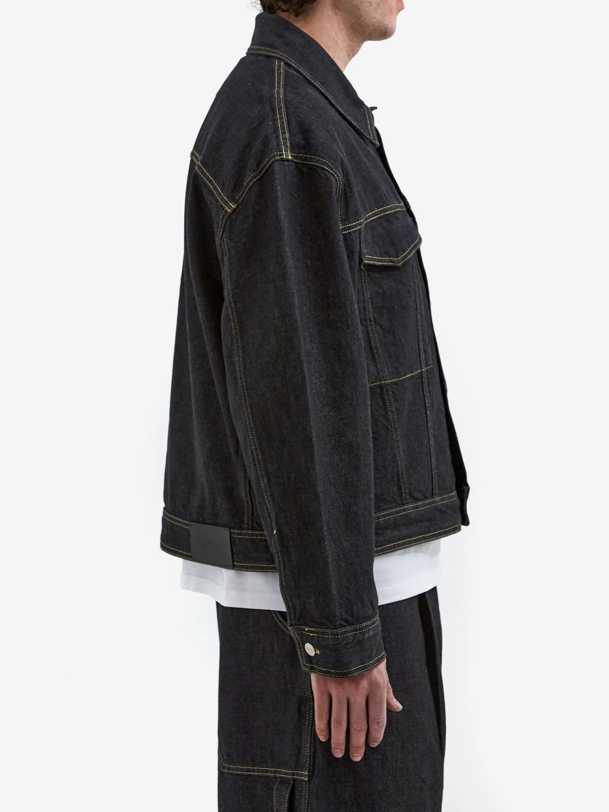 Studio Nicholson Stein Classic Denim Jacket - Black - Image 8