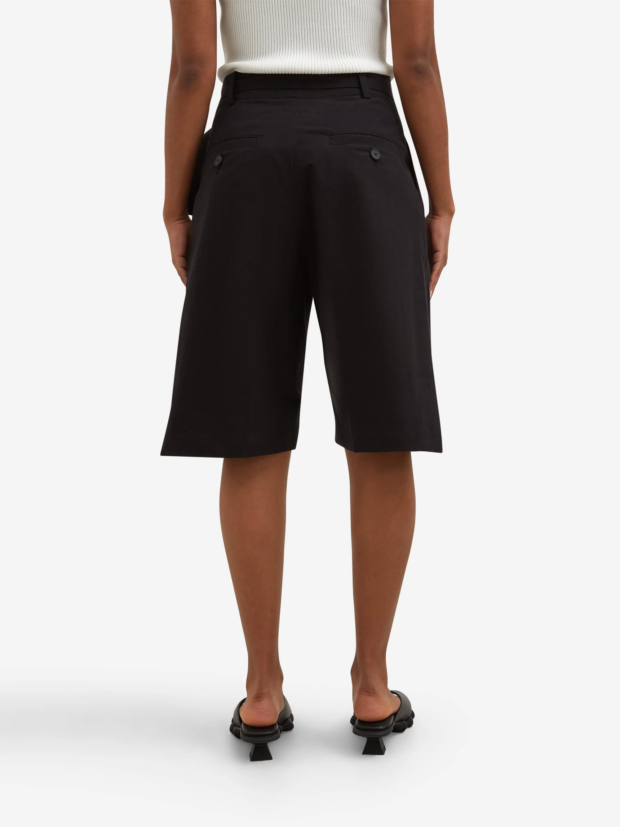 Studio Nicholson Creon Belted Pleat Short - Black - Image 3