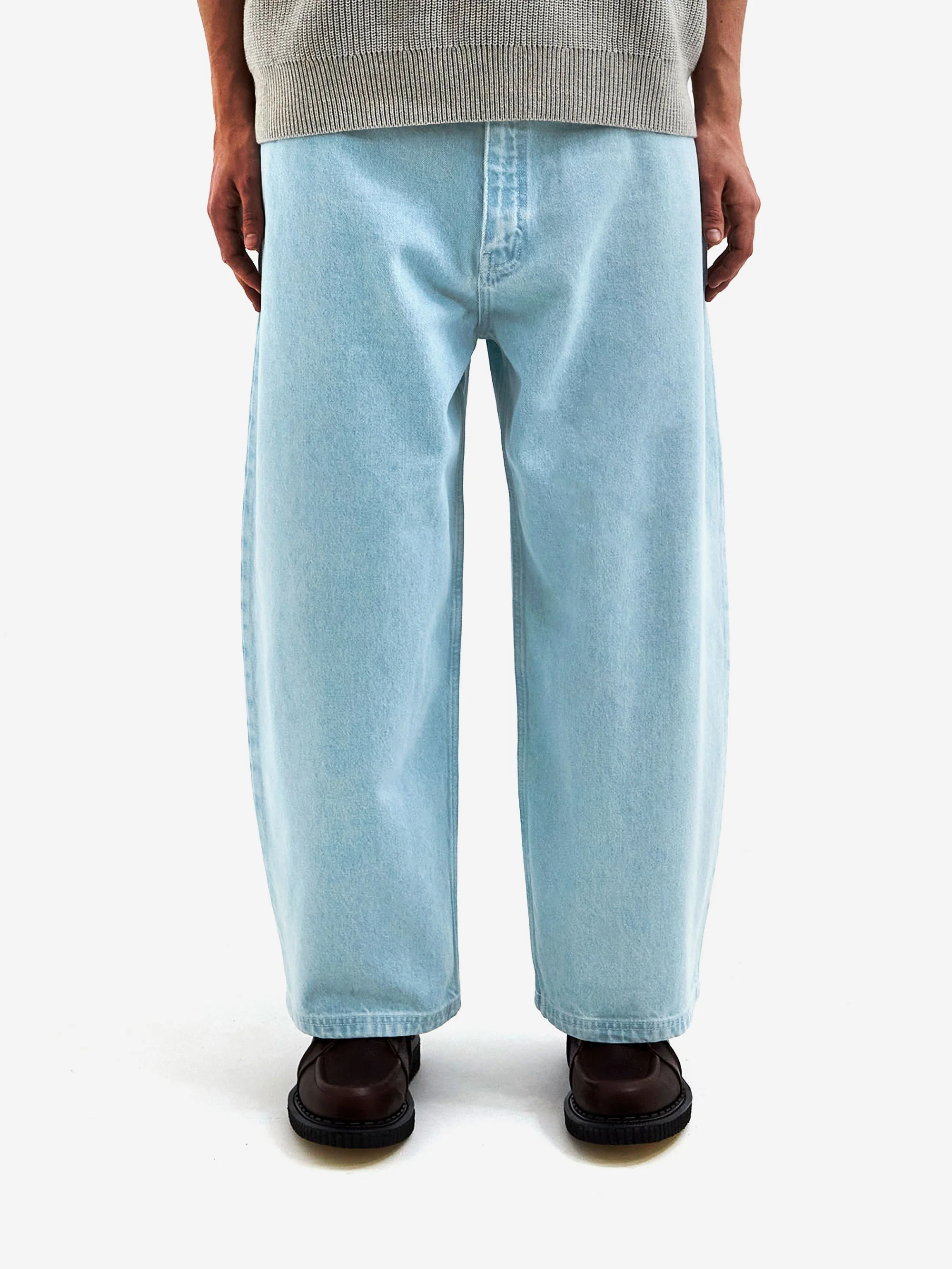 Studio Nicholson Paolo Denim Volume Pant - Bleach Wash - Image 2