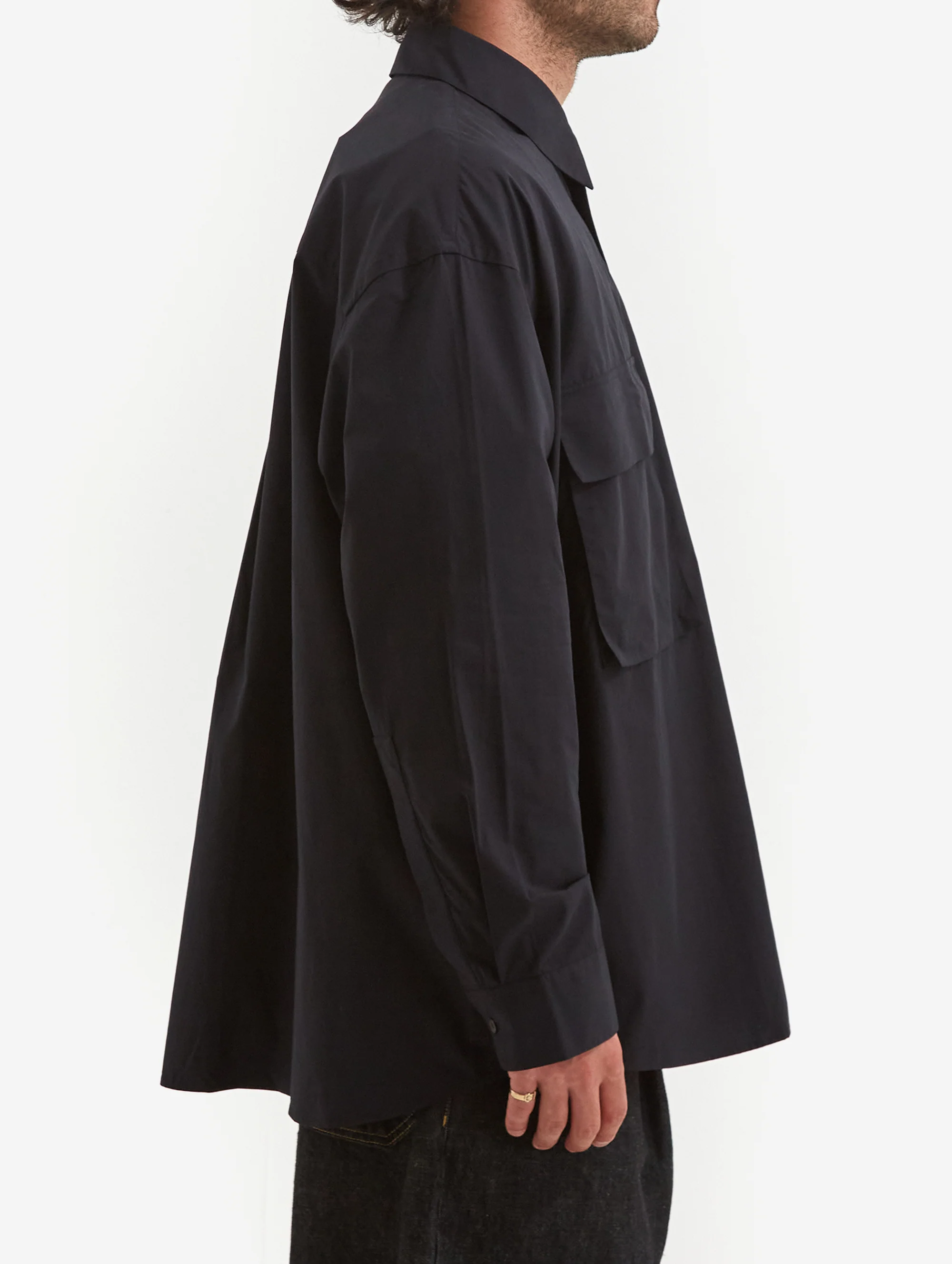 Studio Nicholson Frame Shirt - Black Ink - Image 4