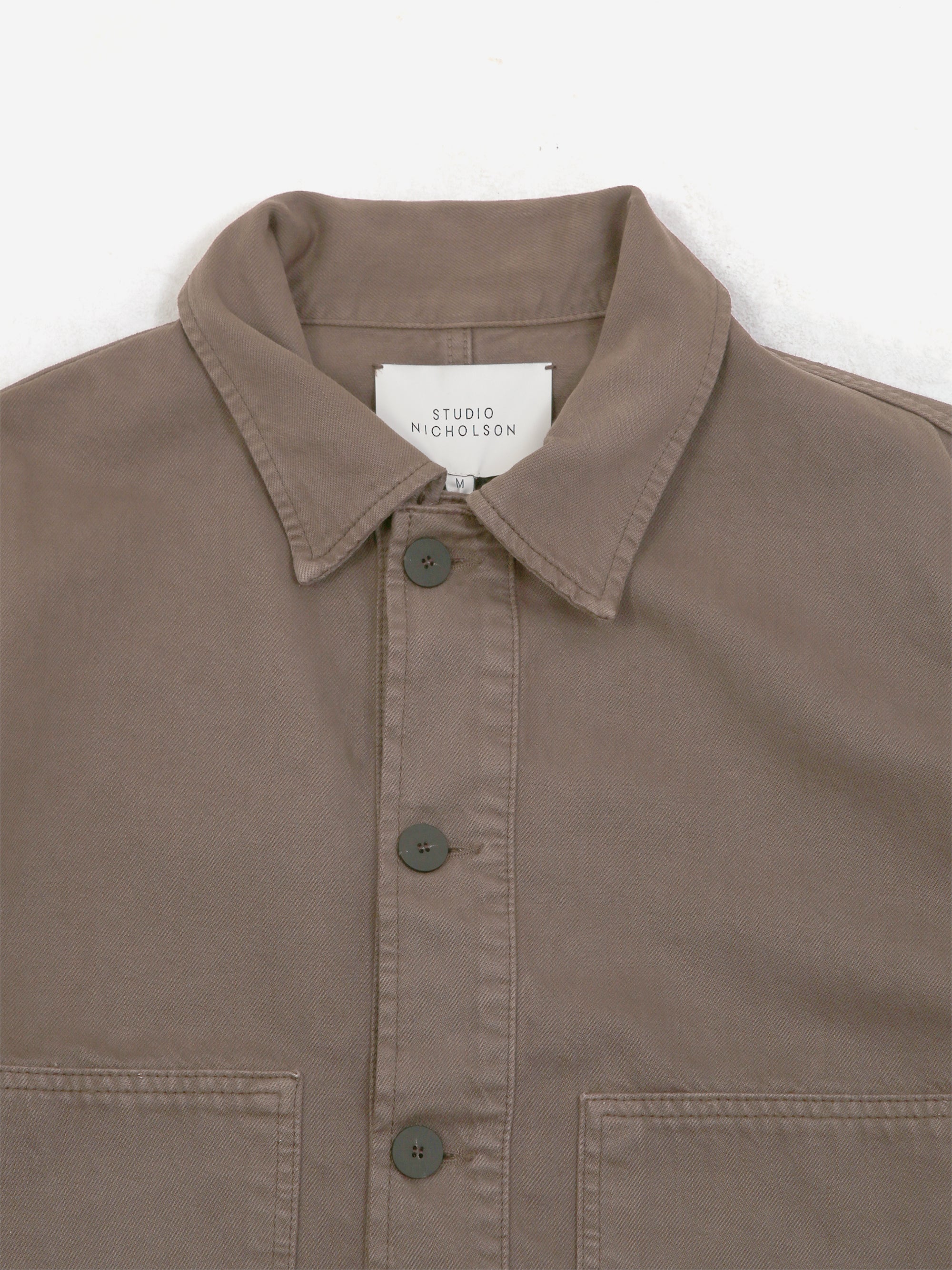 Studio Nicholson Graph Patch Pocket Denim Jacket - Fossil - Image 4
