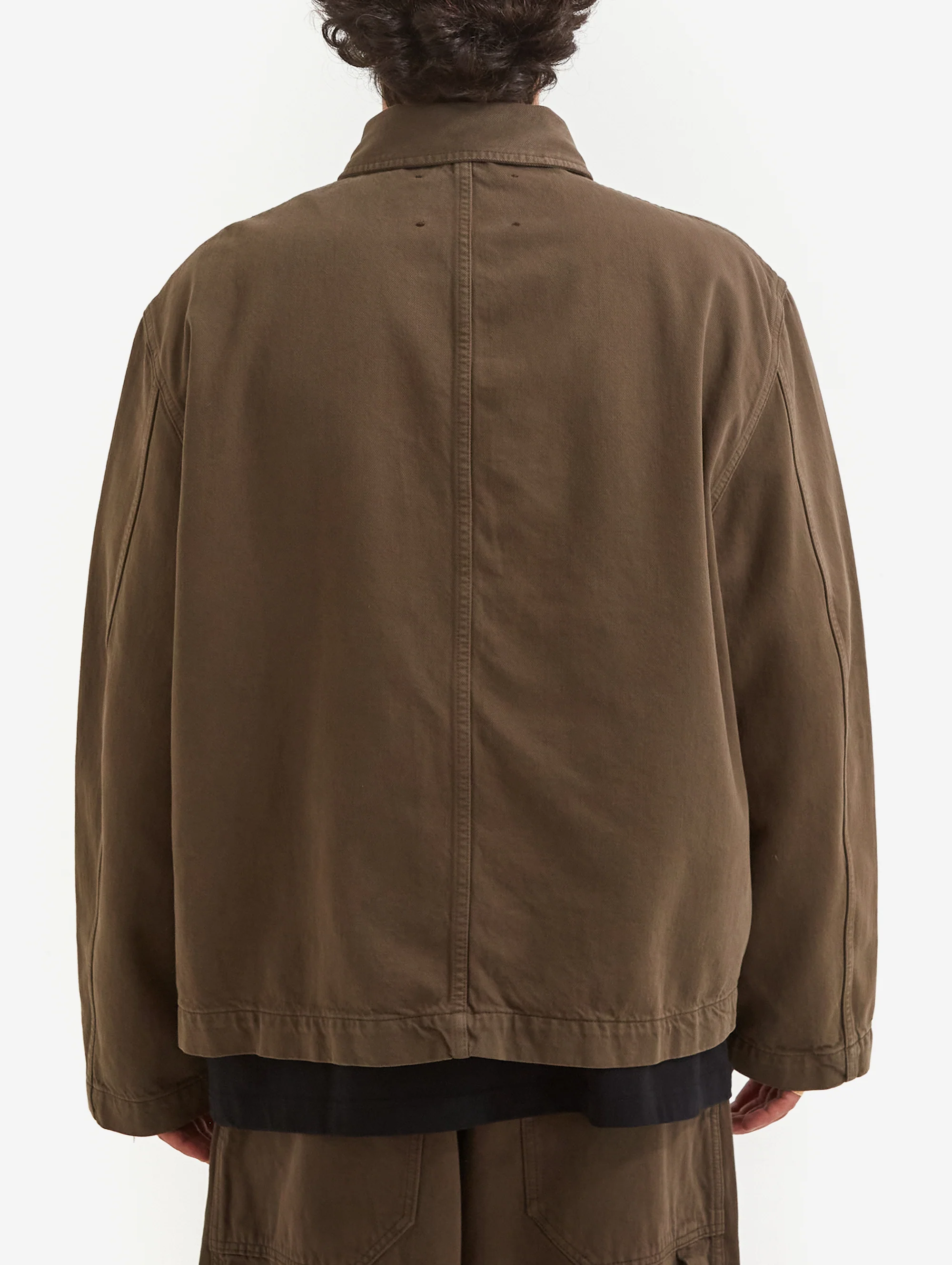 Studio Nicholson Graph Patch Pocket Denim Jacket - Fossil - Image 7