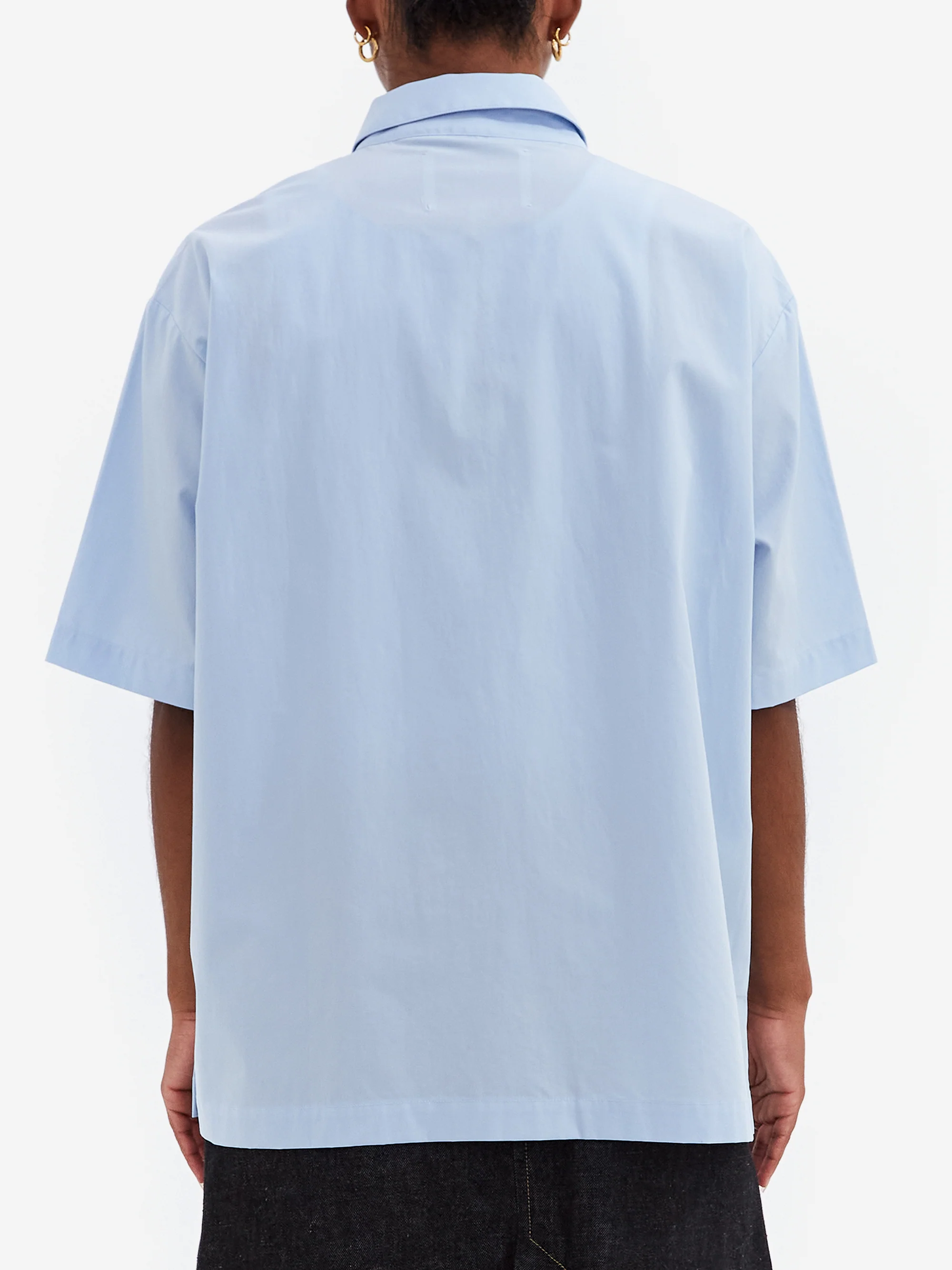 Studio Nicholson Lant Short Sleeve Shirt - Sky Blue - Image 3