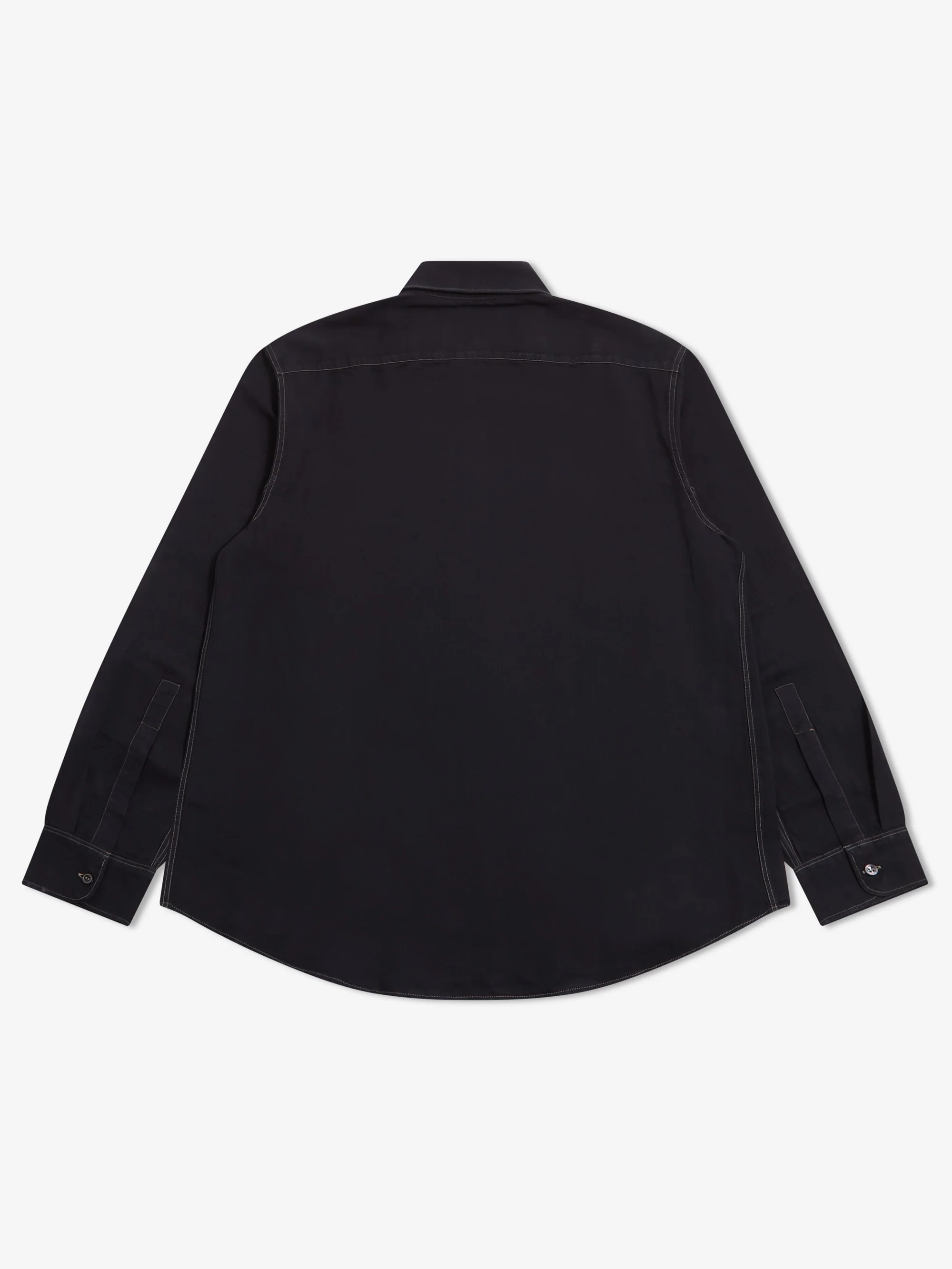 Studio Nicholson Louro Utility Pocket Shirt - Black Grape - Image 4