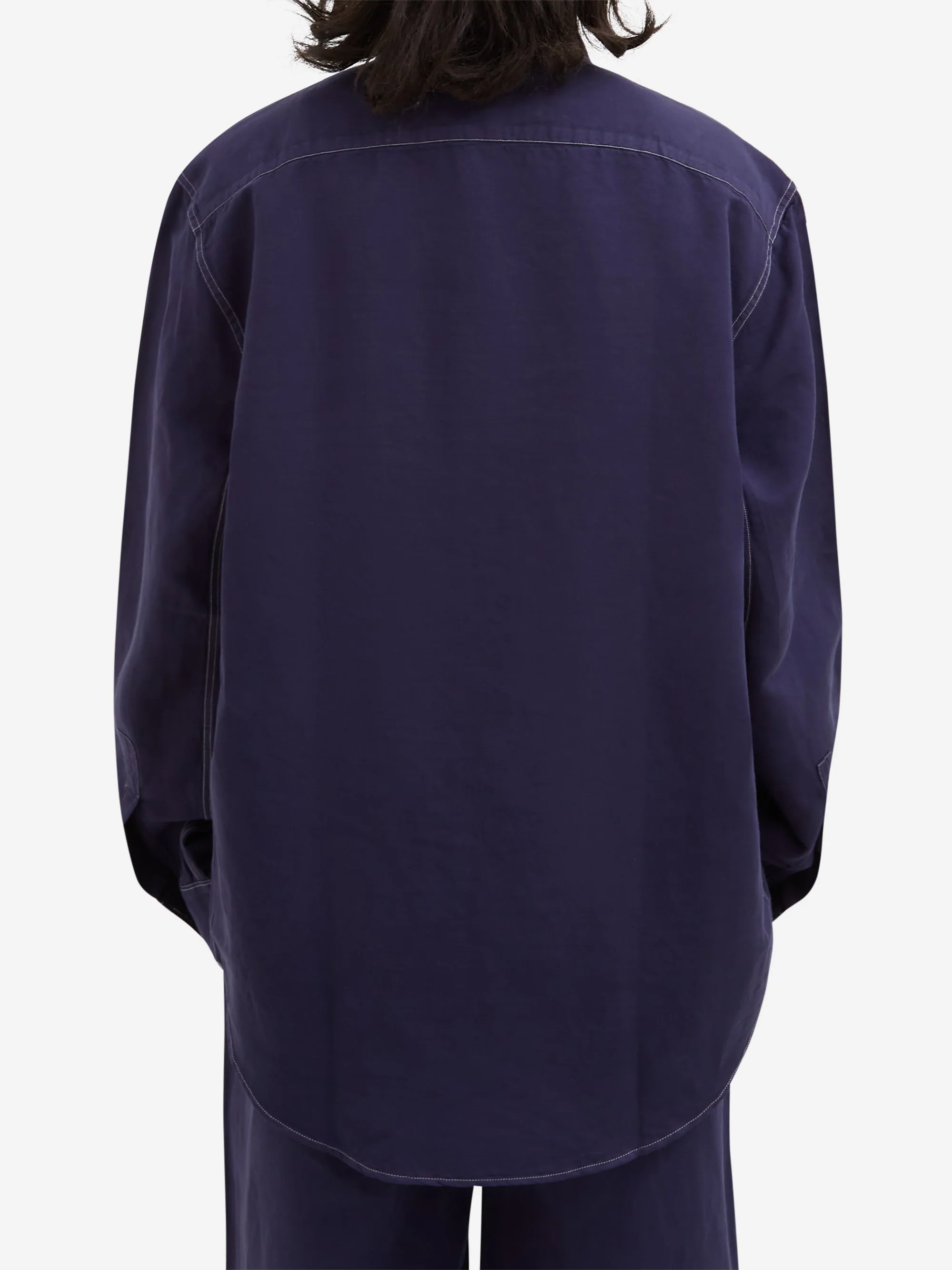 Studio Nicholson Louro Utility Shirt - Indigo - Image 3