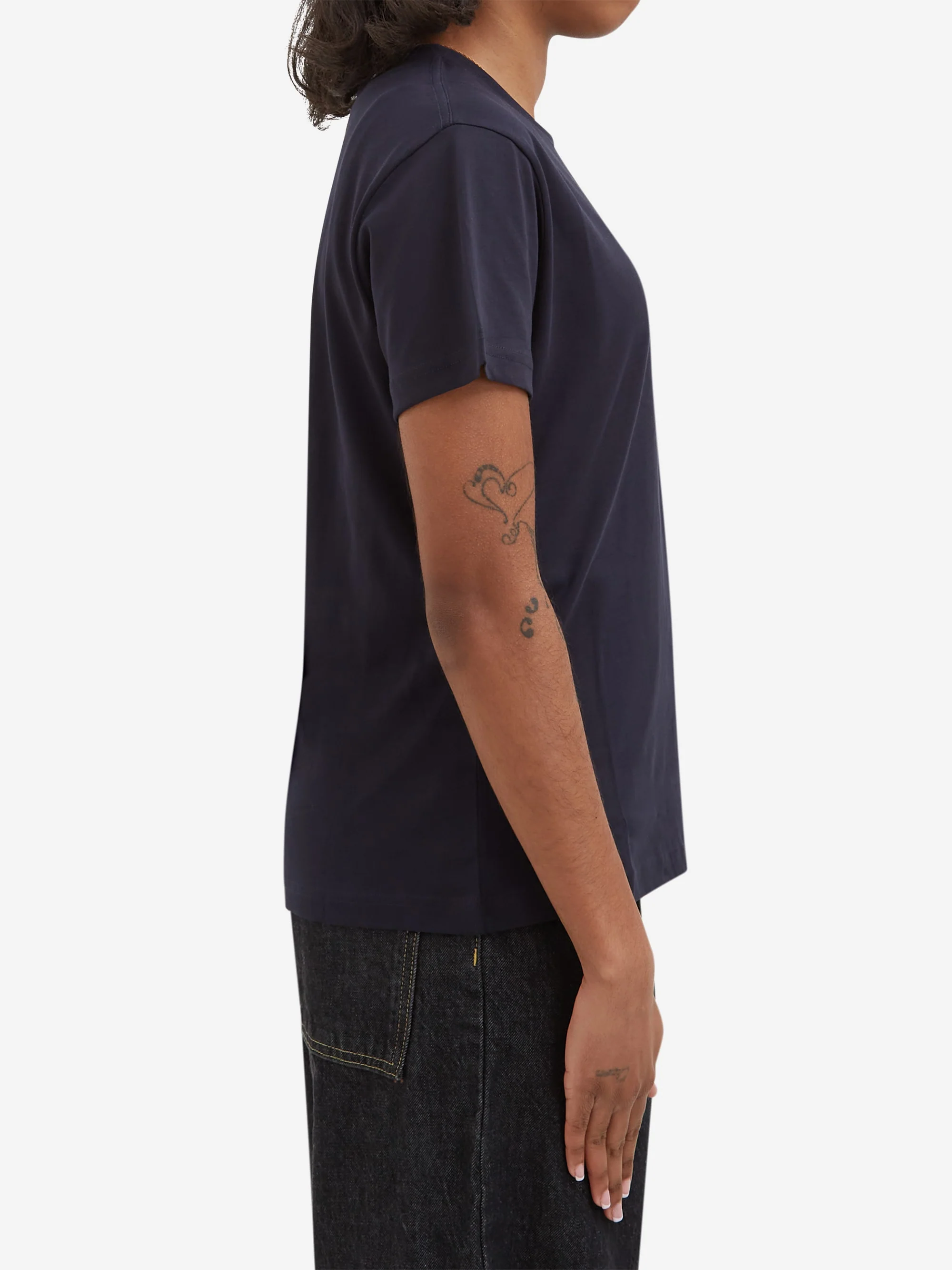 Studio Nicholson Marine Perfect Tee - Darkest Navy - Image 3