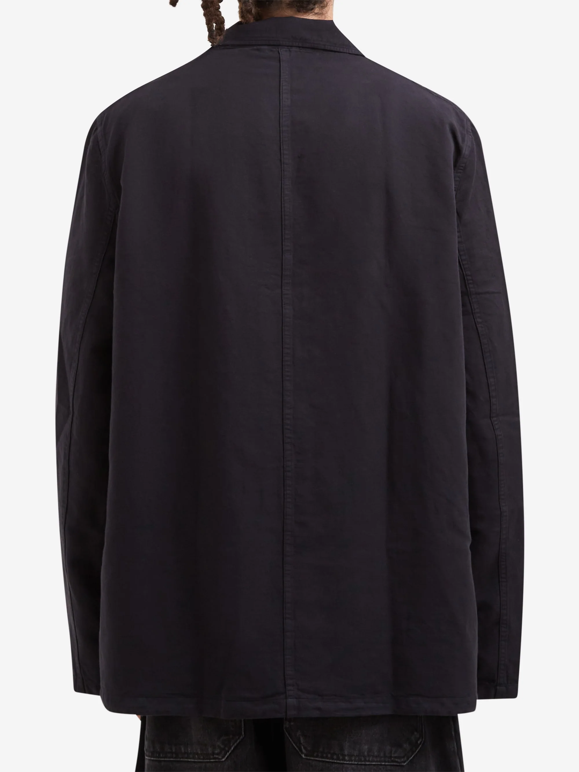 Studio Nicholson Marne Linen Jacket - Black Grape - Image 4