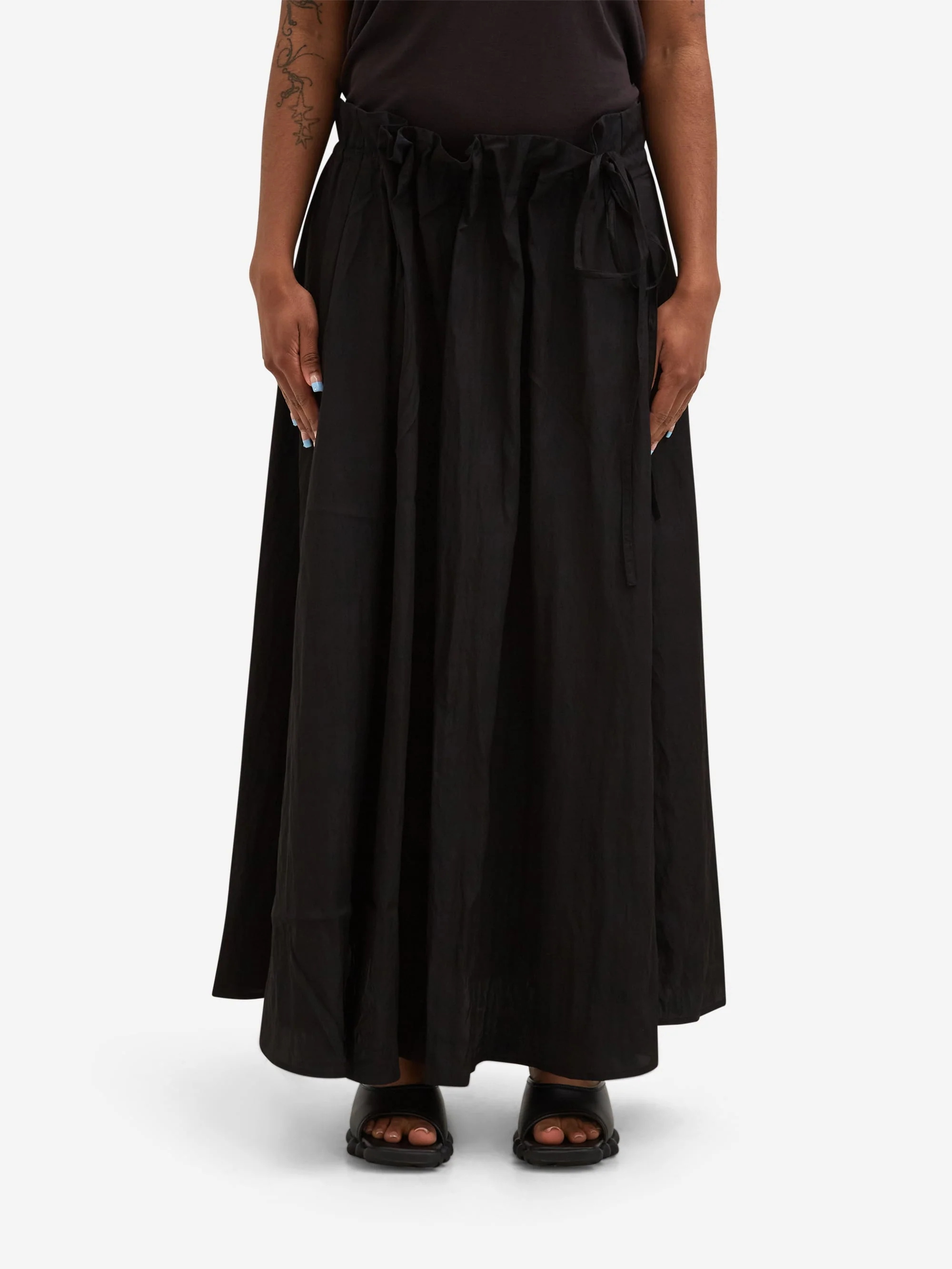 Studio Nicholson Messina Gathered Wrap Skirt - Black