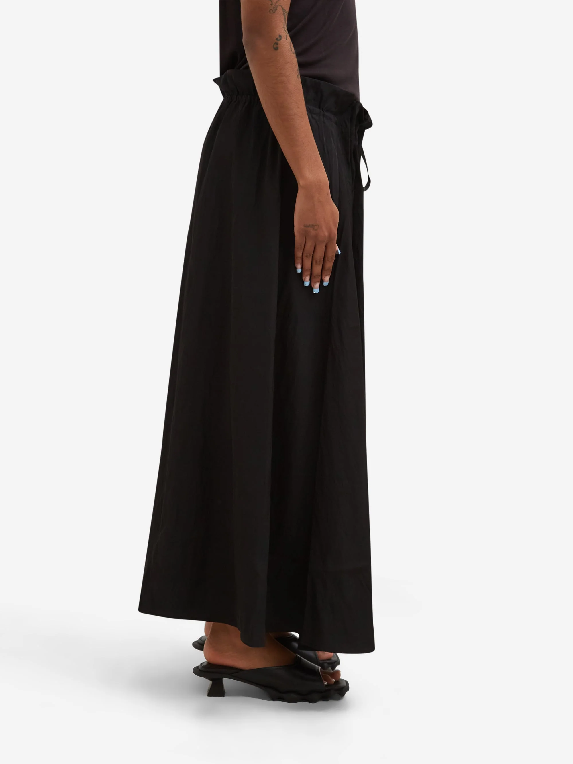 Studio Nicholson Messina Gathered Wrap Skirt - Black - Image 2