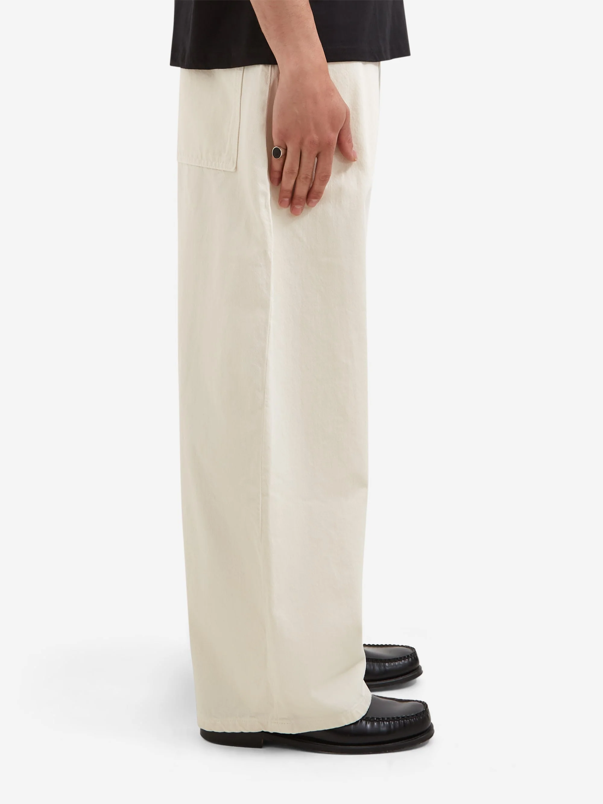 Studio Nicholson Paolo Denim Pant - Parchment - Image 3