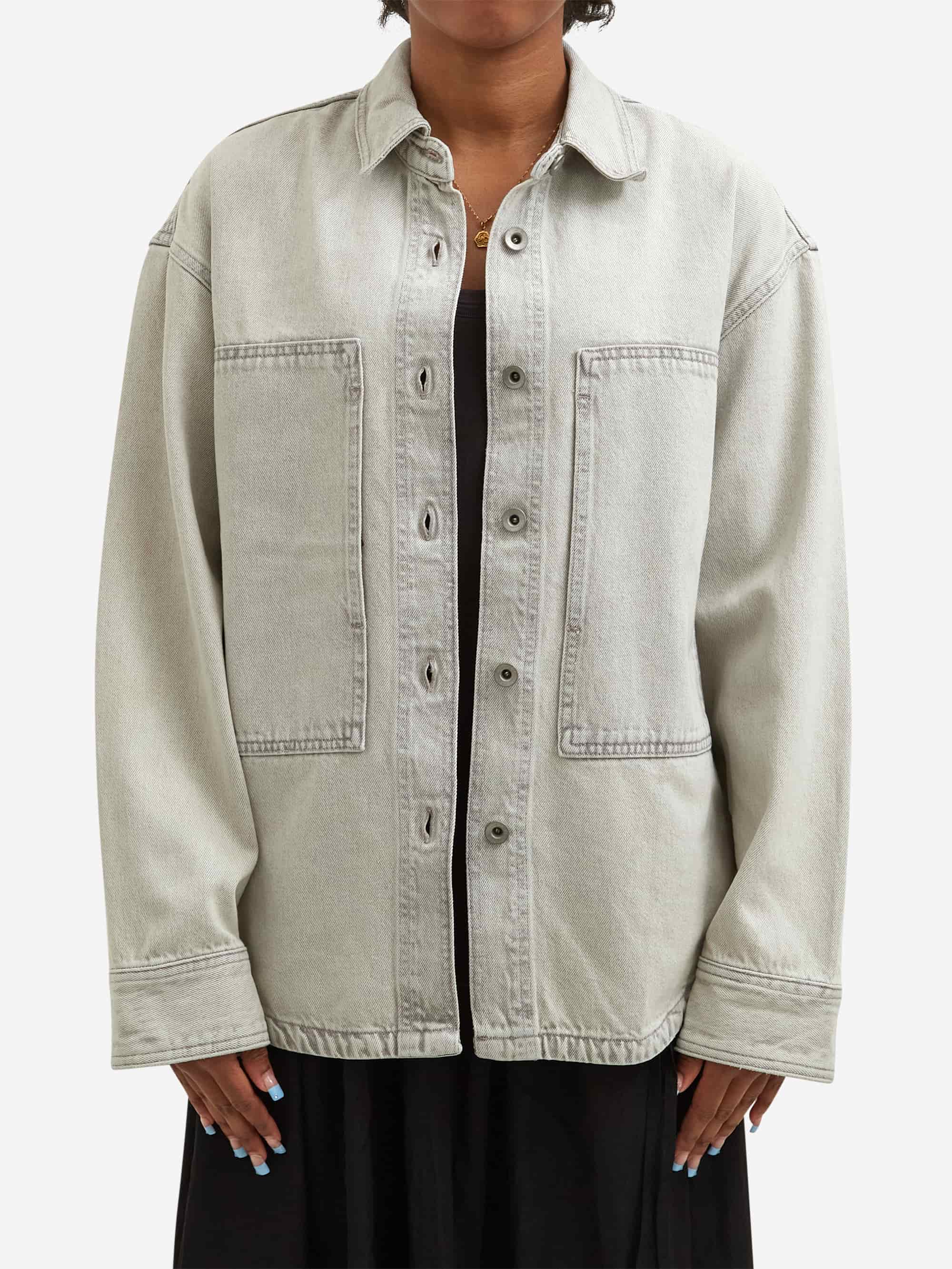 Studio Nicholson Paso Denim Overshirt - Pumice - Image 2