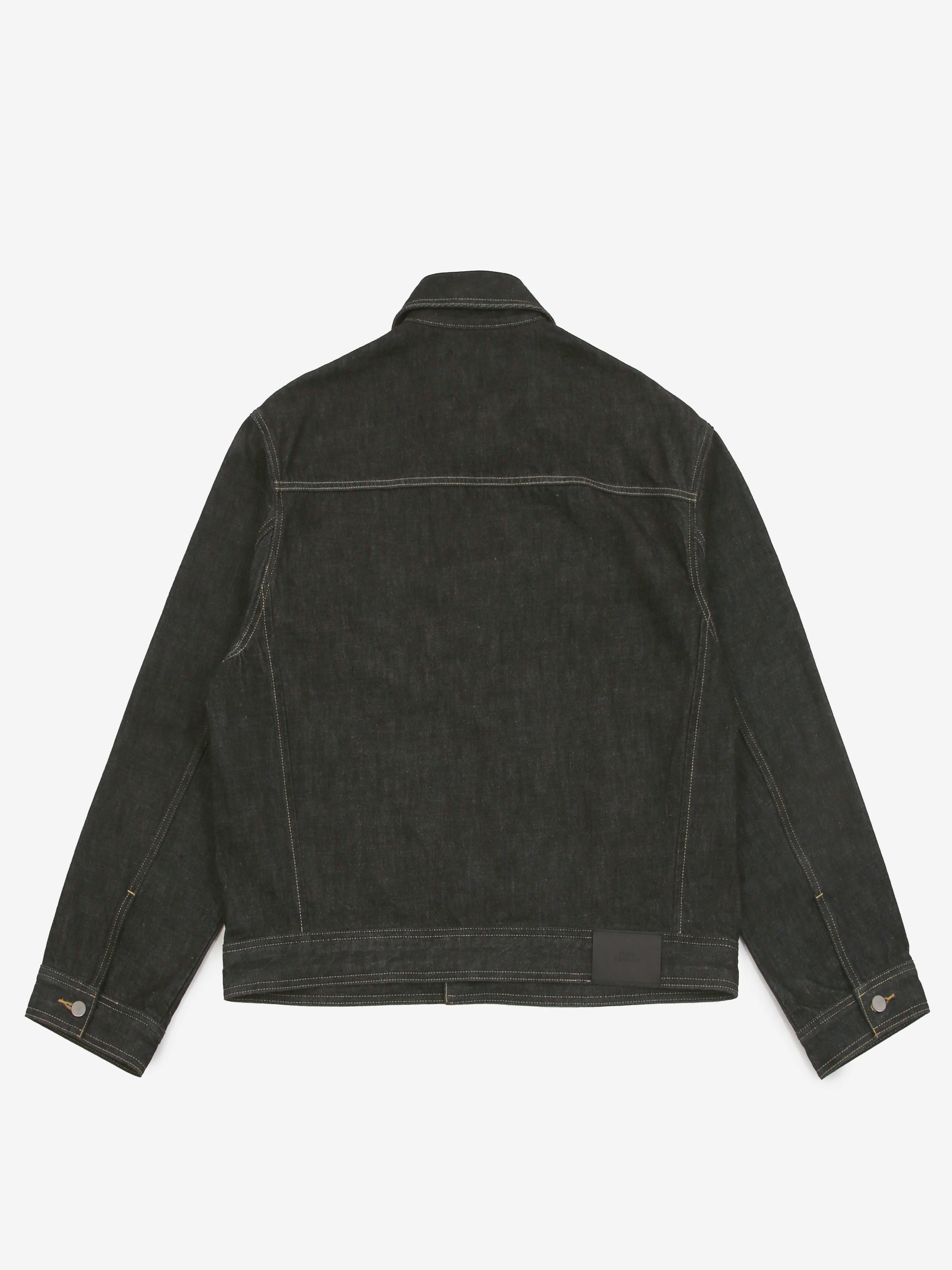 Studio Nicholson Petar Patch Pocket Denim Jacket - Black - Image 5