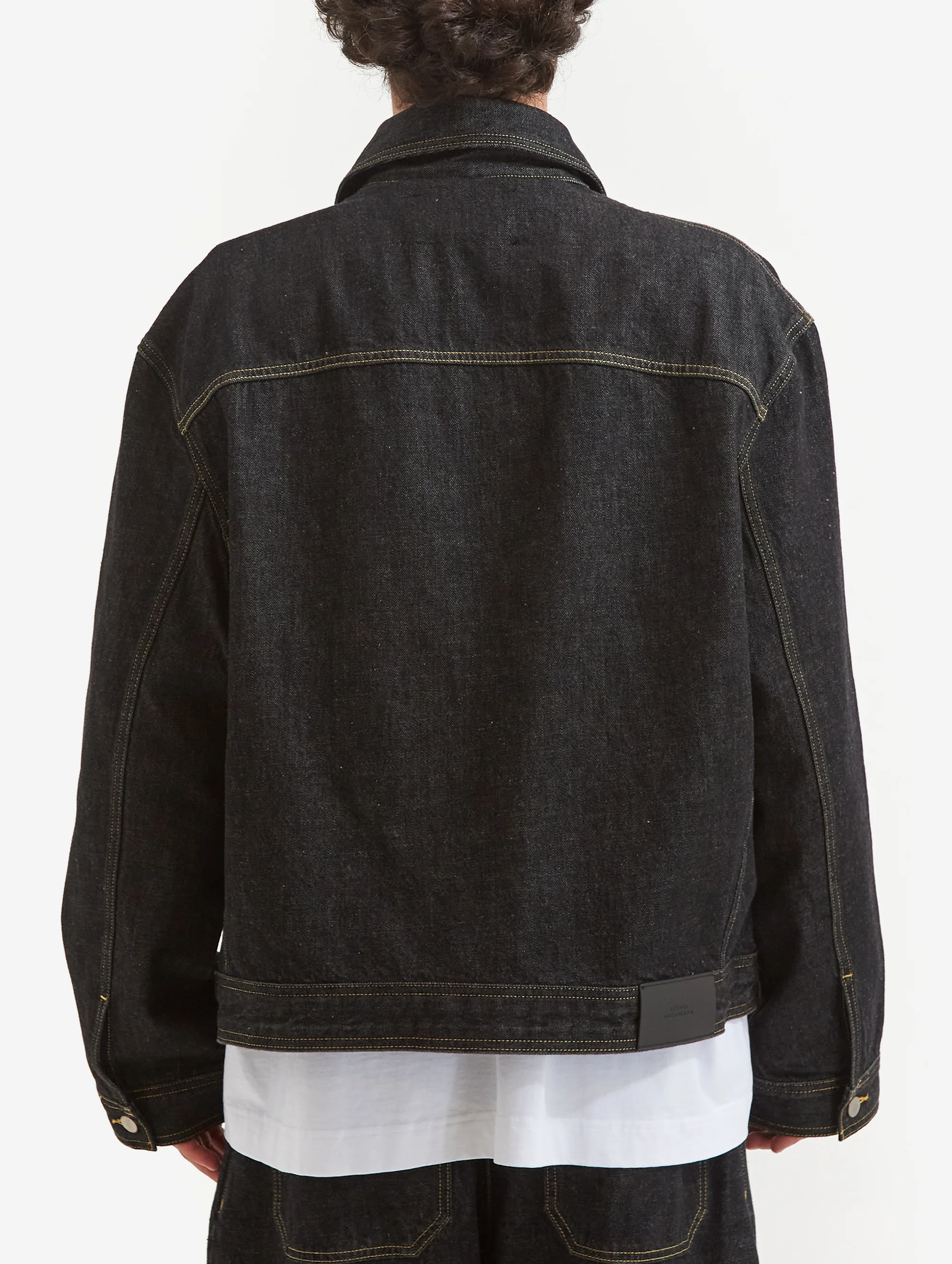 Studio Nicholson Petar Patch Pocket Denim Jacket - Black - Image 8