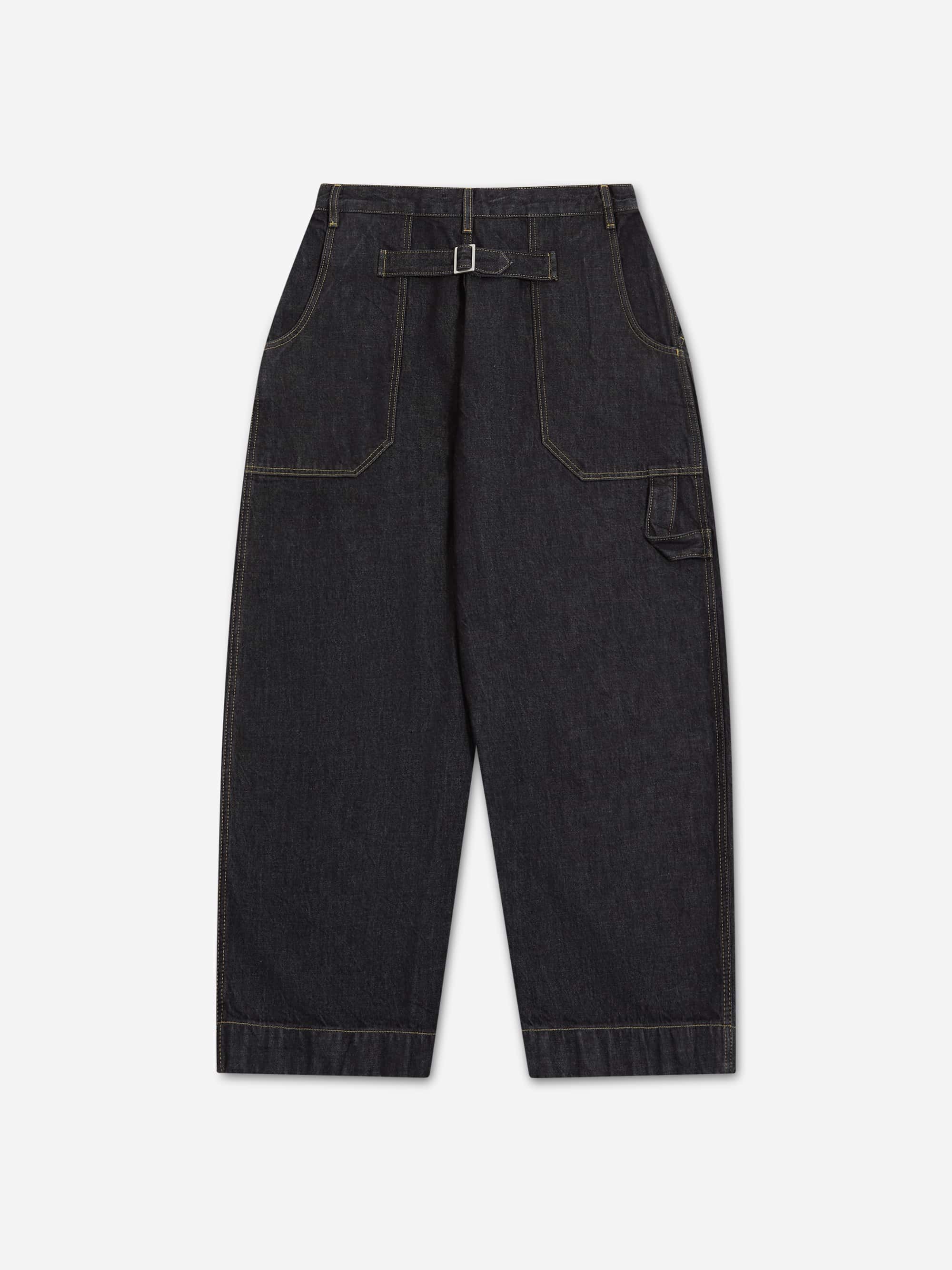 Studio Nicholson Bridges Pleated Carpenter Pant - Black - Image 6