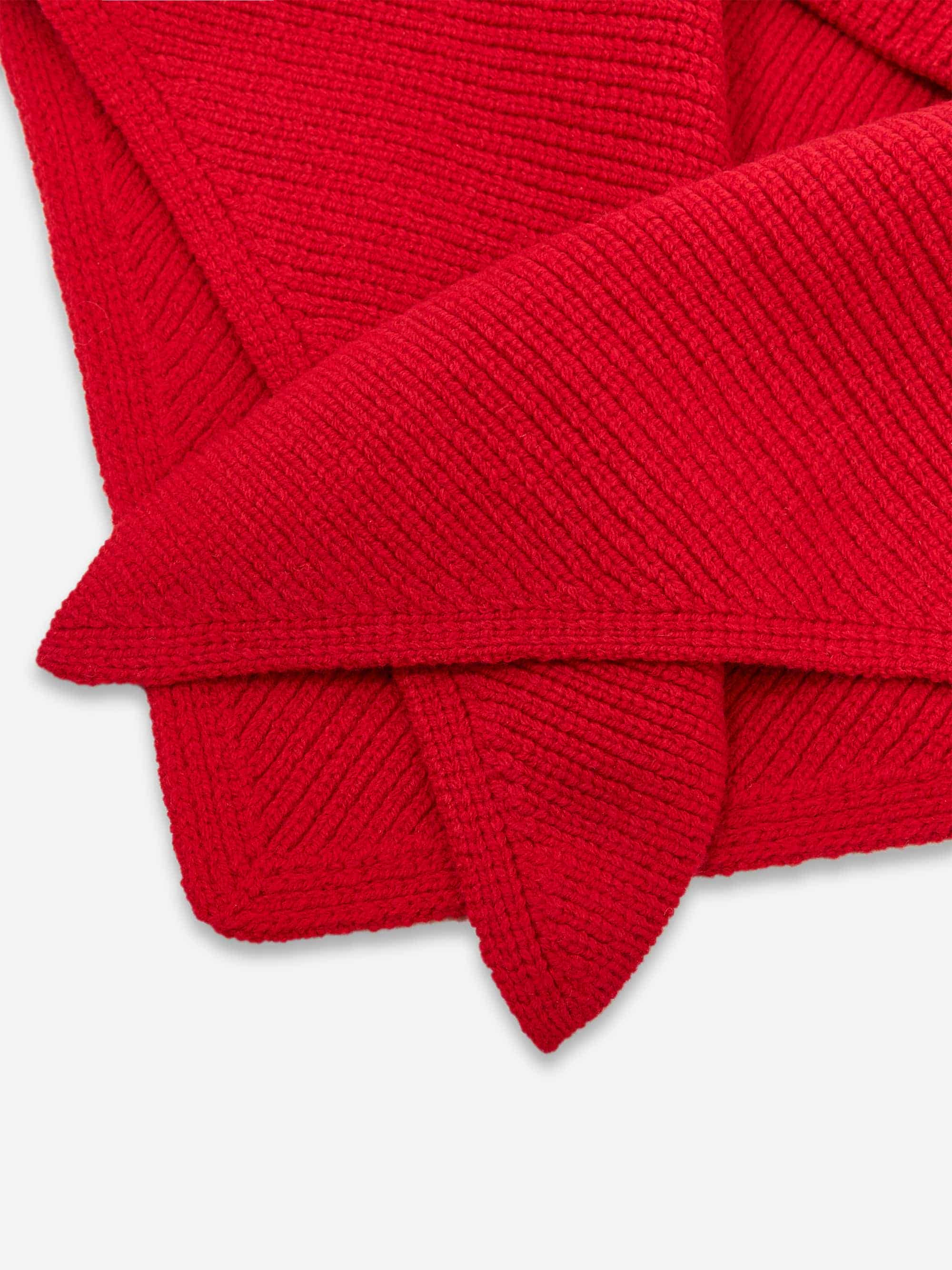 Studio Nicholson Pythagoras 12G Triangle Scarf - Crimson - Image 4