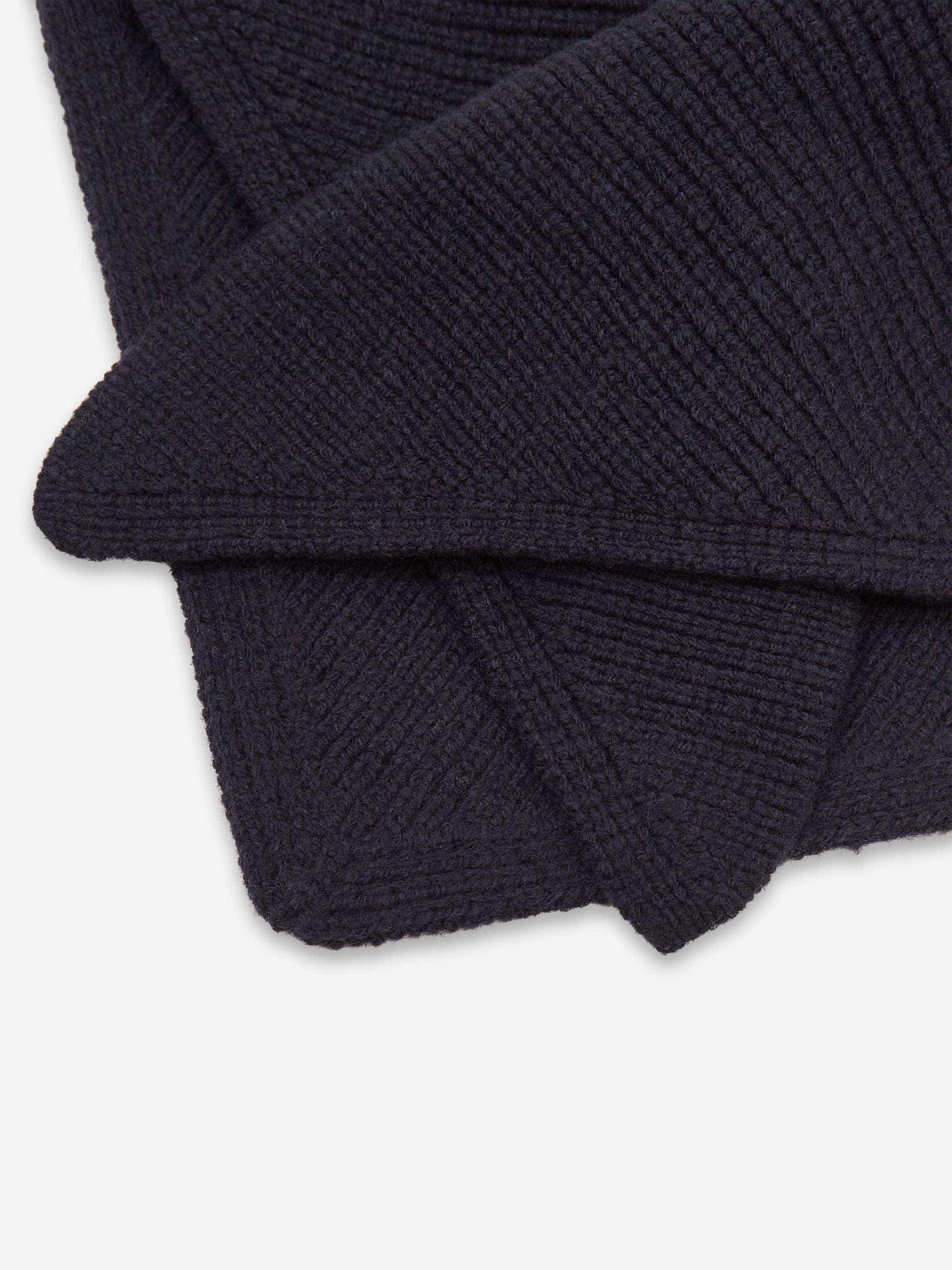 Studio Nicholson Pythagoras 12G Triangle Scarf - Darkest Navy - Image 4