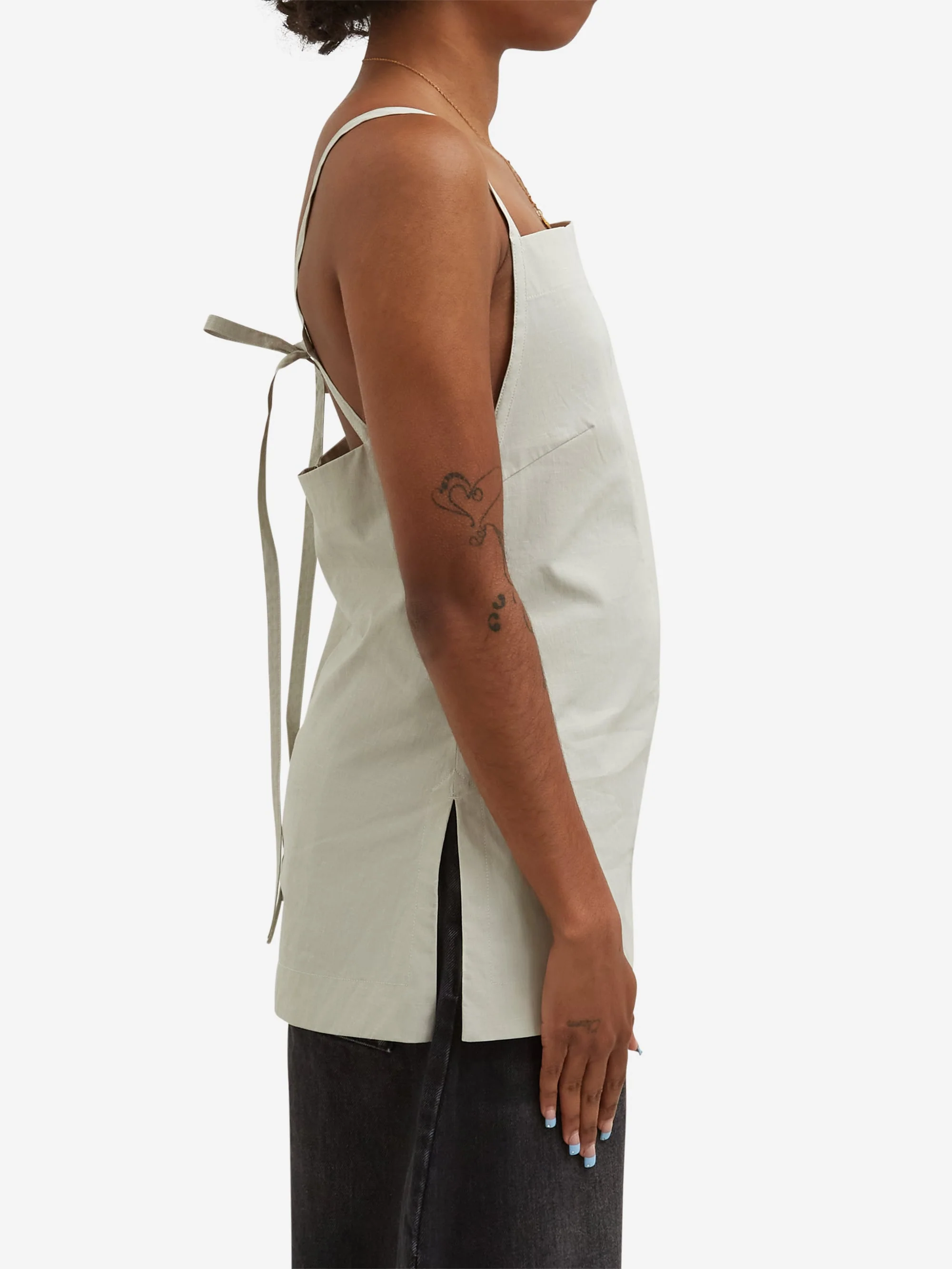 Studio Nicholson Raddle Linen Top - Bone - Image 2